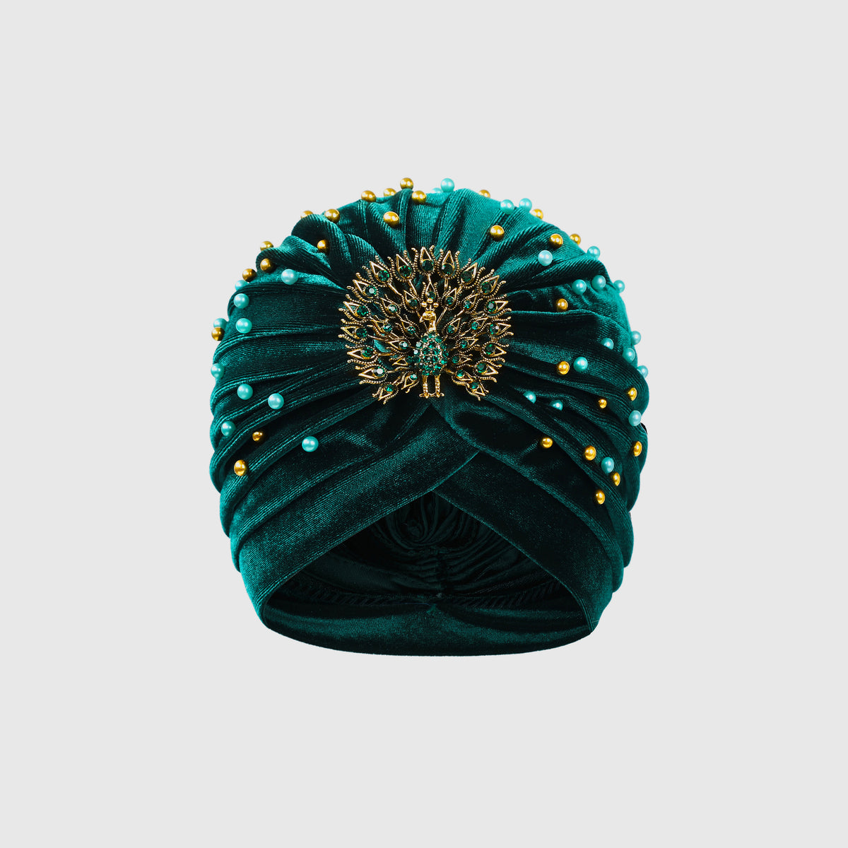 20s Velvet and Jewels Turban Hat - Flapper Hat - Boudoir Hat Turban - Wedding Shop Cloche Hat - 1920s Rhinestone Turban Hat | BABEYOND main image 4
