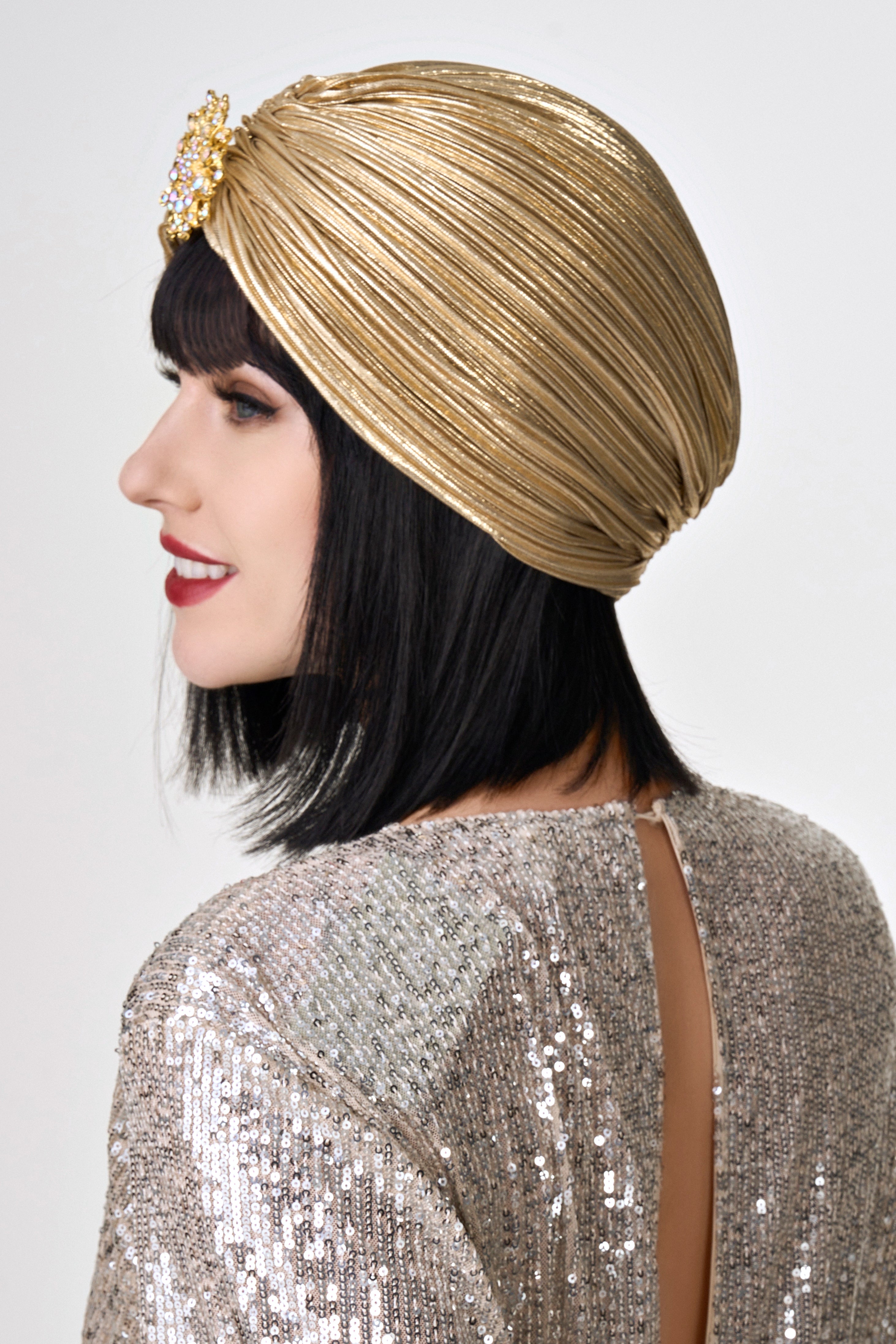 1920s-Rhinestone-Turban-Hat-Gold-4