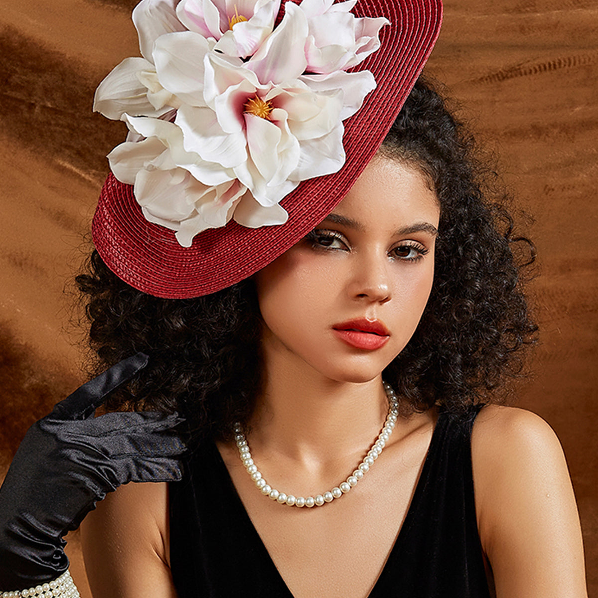 Exquisitely Stunning Unique Flower Fascinator Style Turban All Occasions Fascinating fascinator ?????? . _ Beautiful ??? . _  main image 4