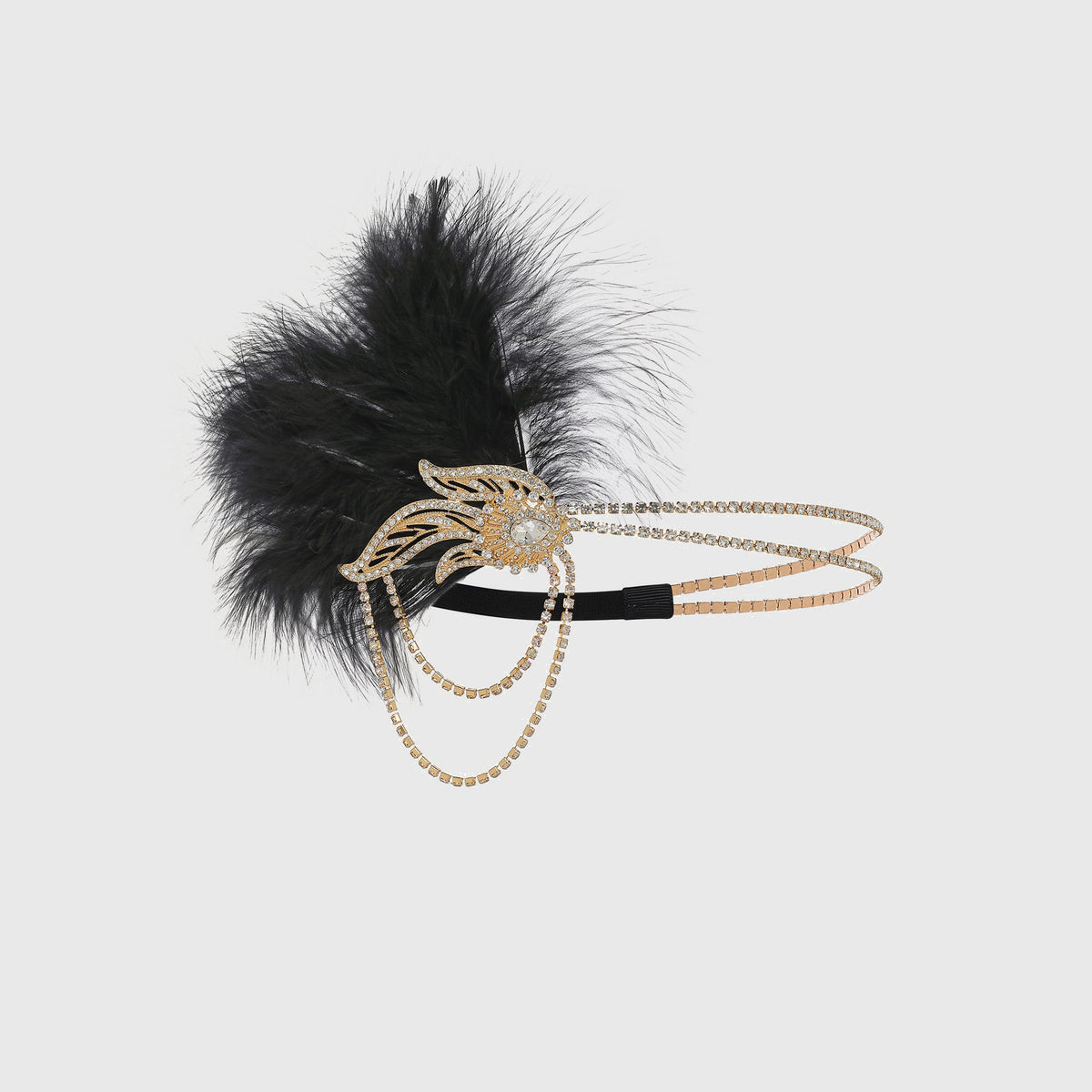 Shop 1920s Headpieces - Beaded Feather Headband | BABEYOND display picture 1