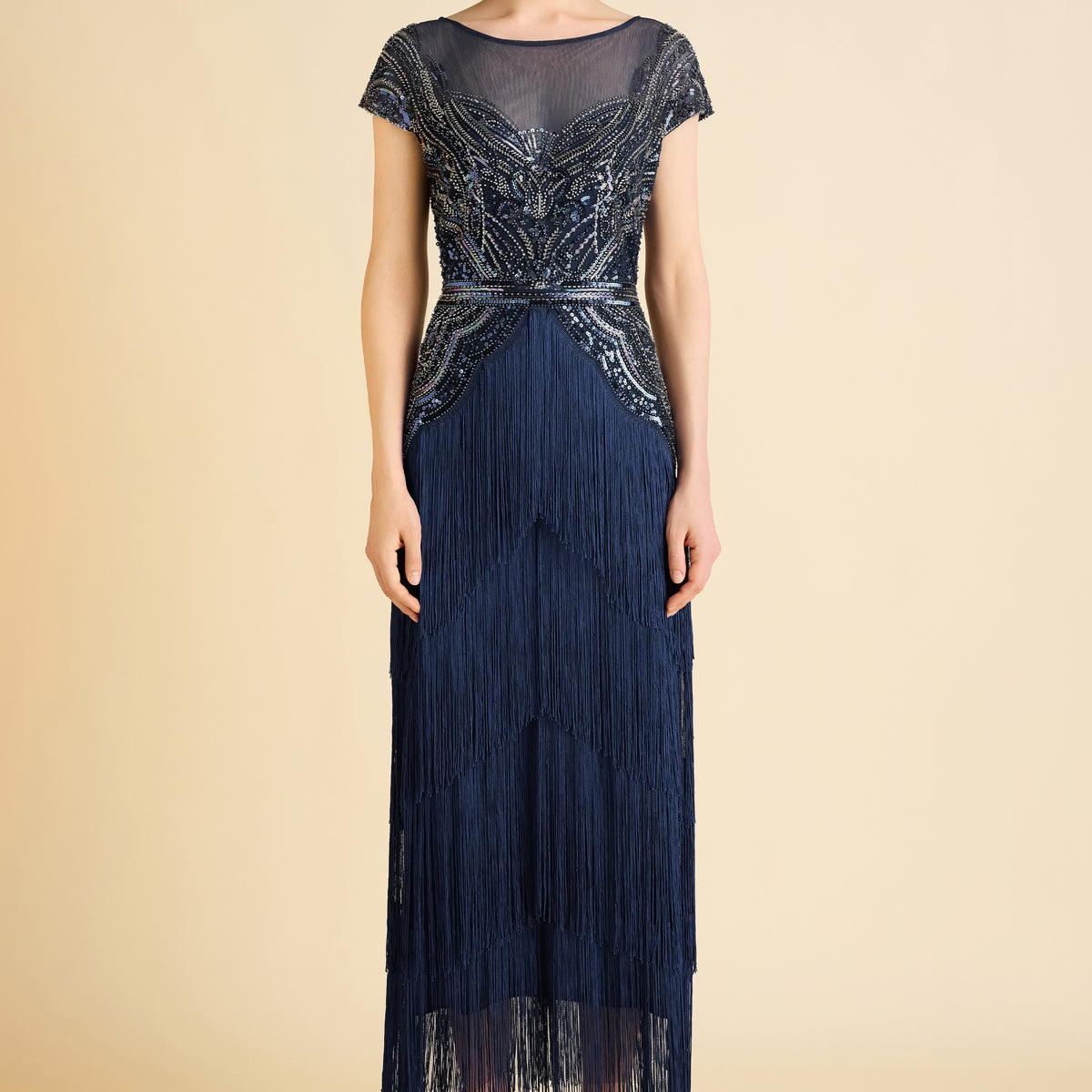 Sequin Fringe Iridescent Dress