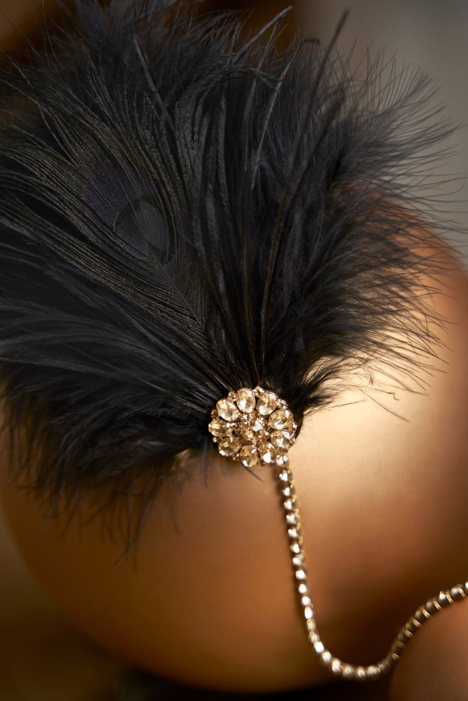 Classic Puffy Ostrich Feather Headband - BABEYOND
