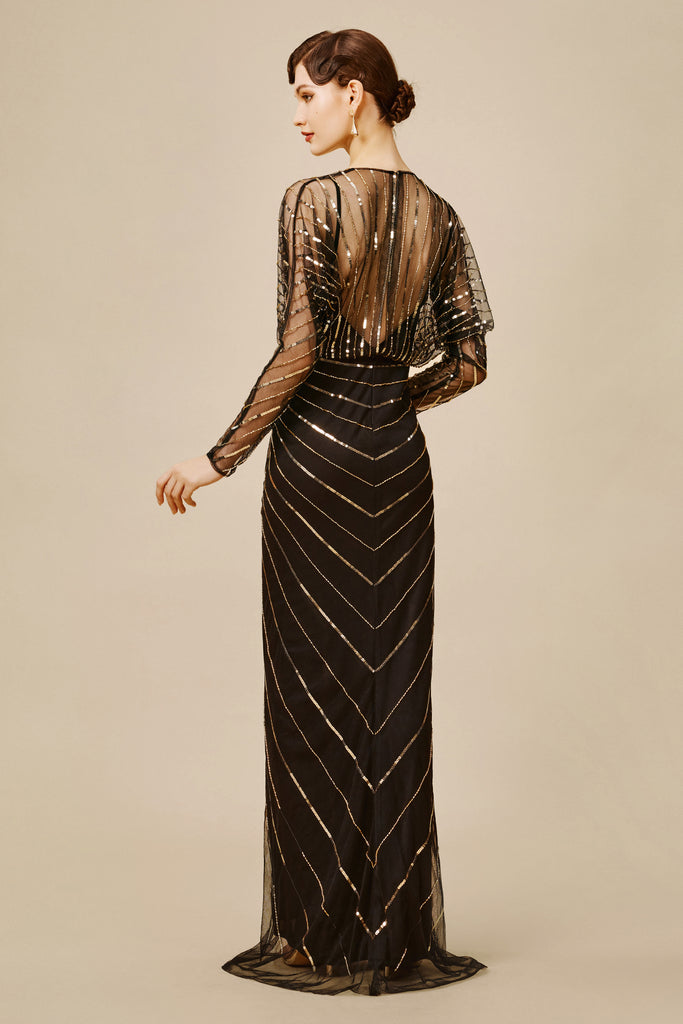 Zouzou Crystal-Encrusted Evening Gown - BABEYOND