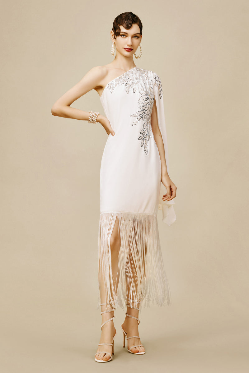 20s Fringe Crepe Dress