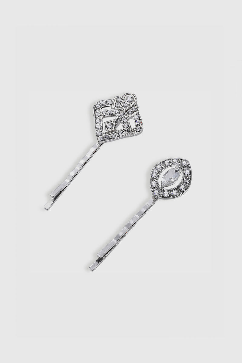 1920s Jewelry - Vintage Crystal Rhinestone Hair Pin