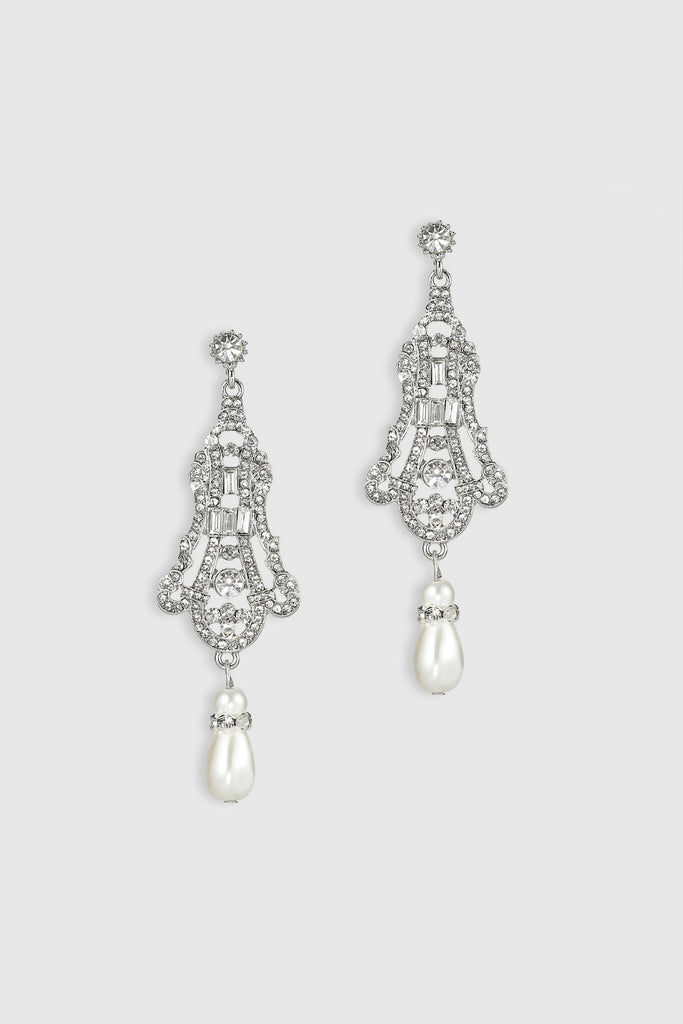 Art Deco Vintage Crystal Earrings - BABEYOND