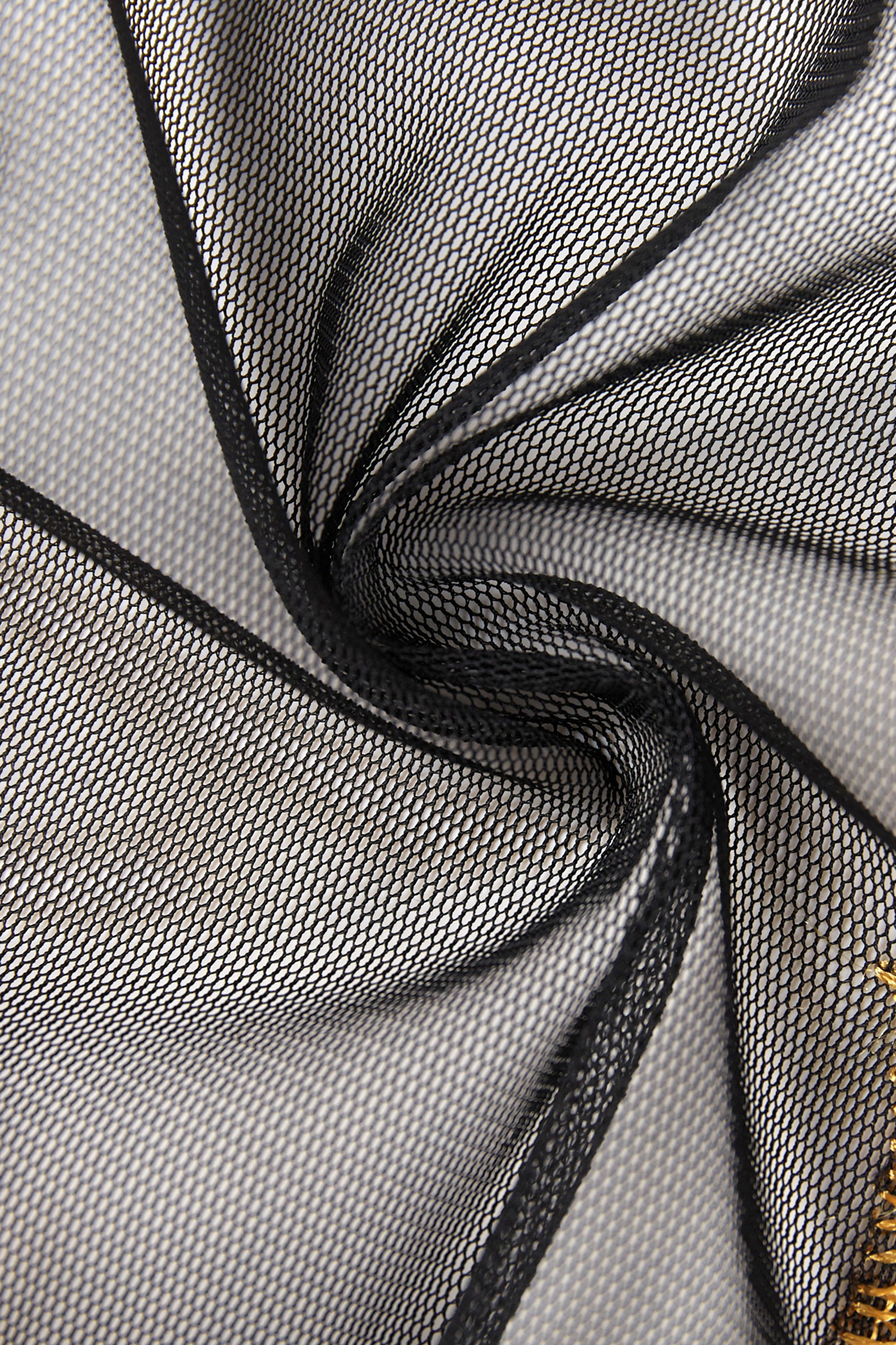 1920s Embroidered Sequin Peacock Shawl | Goldblack | 3