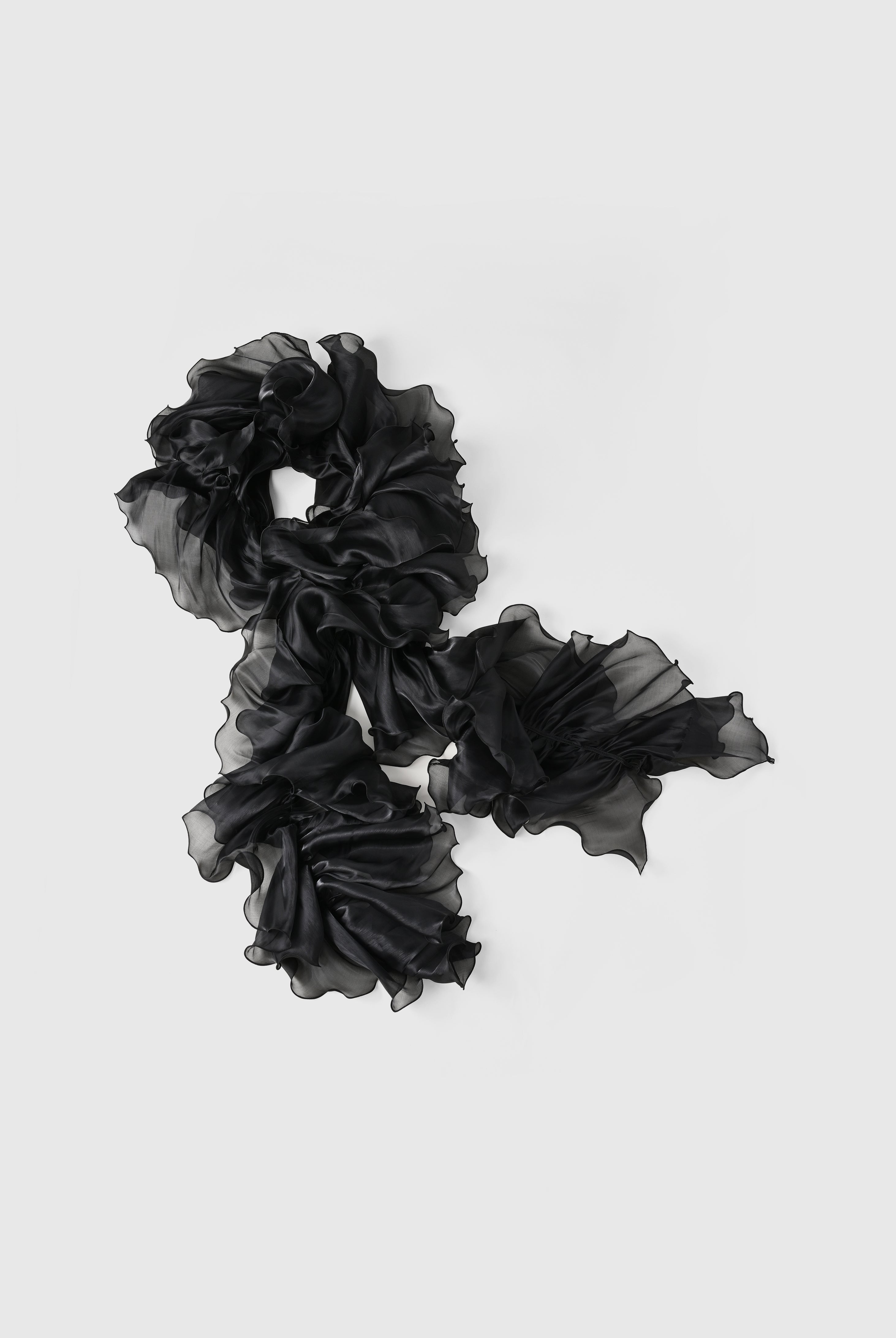 1920s Flapper Chandelle Silk Boa | Black | 1