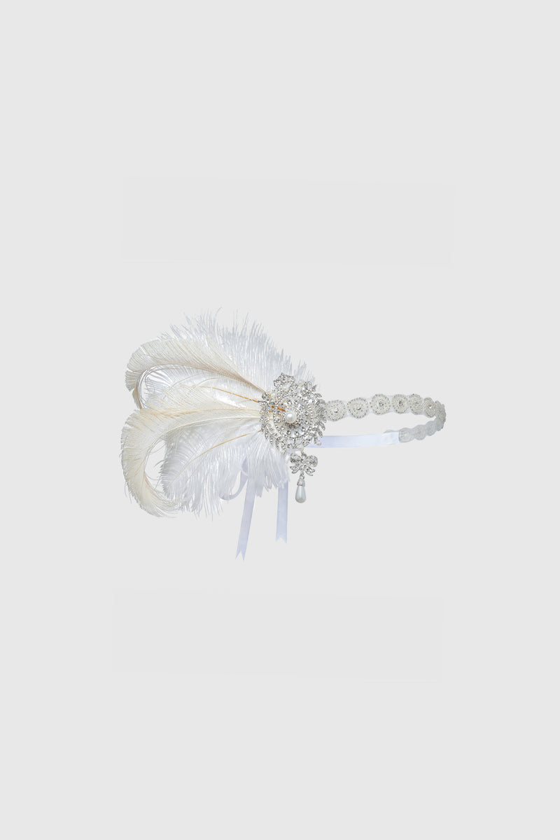 Fancy Embellished Feather Hairband