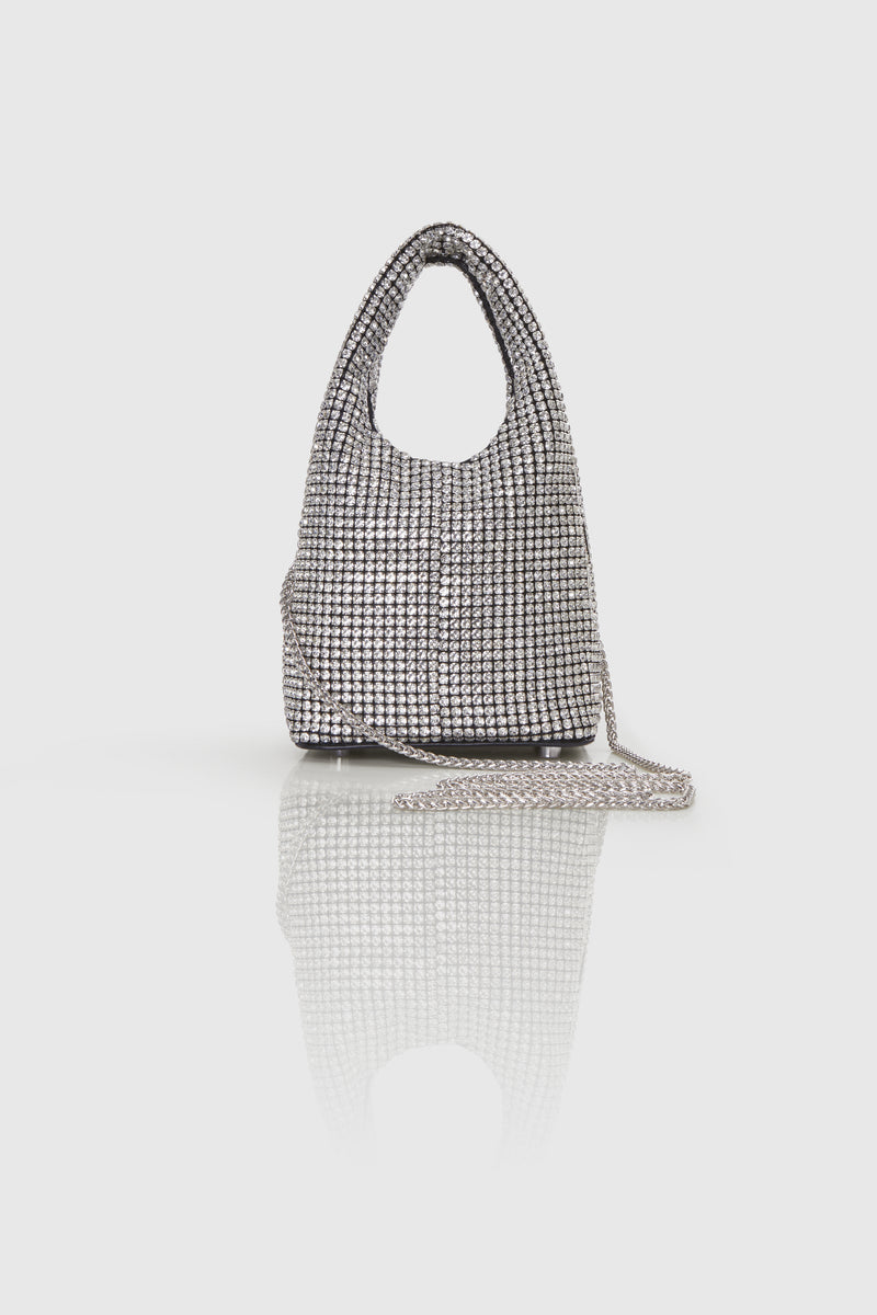 1920s Full Rhinestone Studded Handbag with a shoulder chain or strap