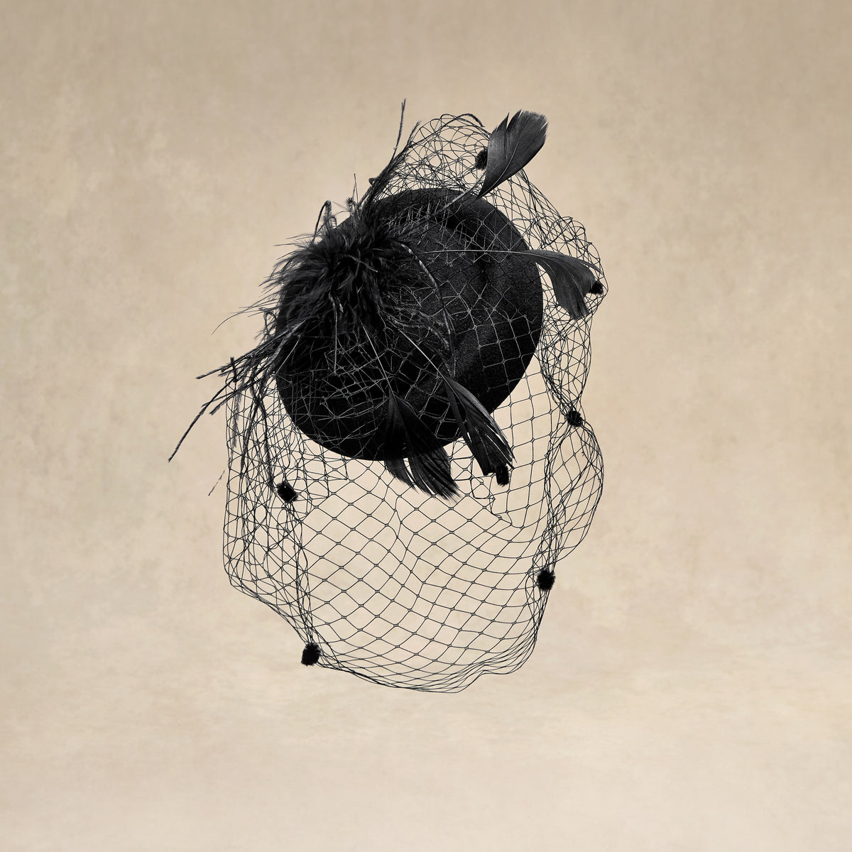 Shop Fascinator Hat- Vintage Feather Veil Fascinator | BABEYOND display picture 1
