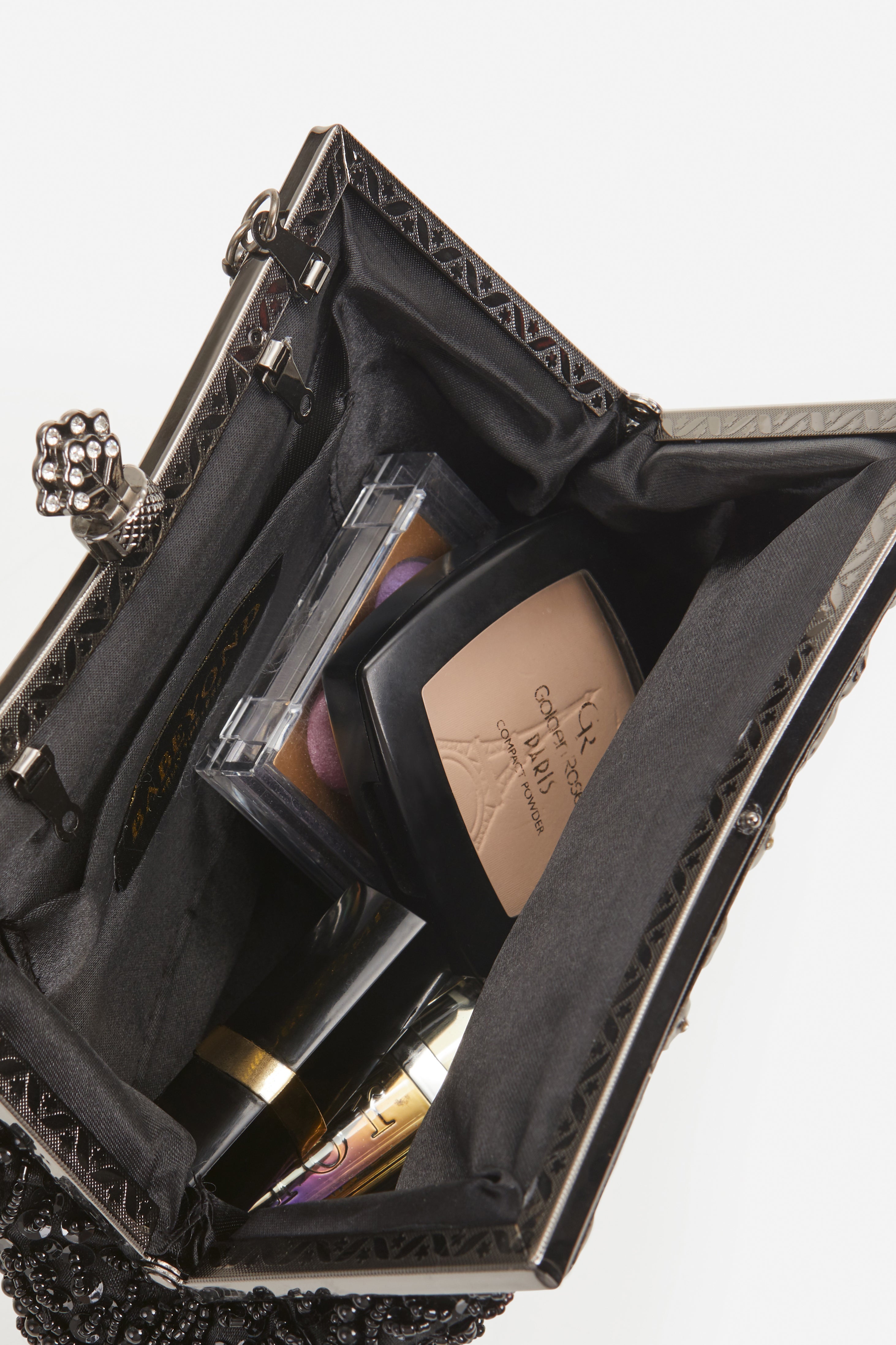 1920s Vintage Flapper Beaded Clutch | Black | 3