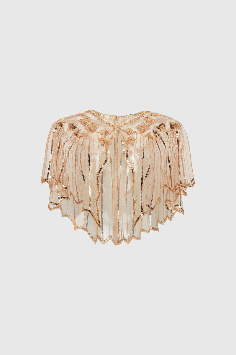 1920s Sequin Flapper Evening Shawl