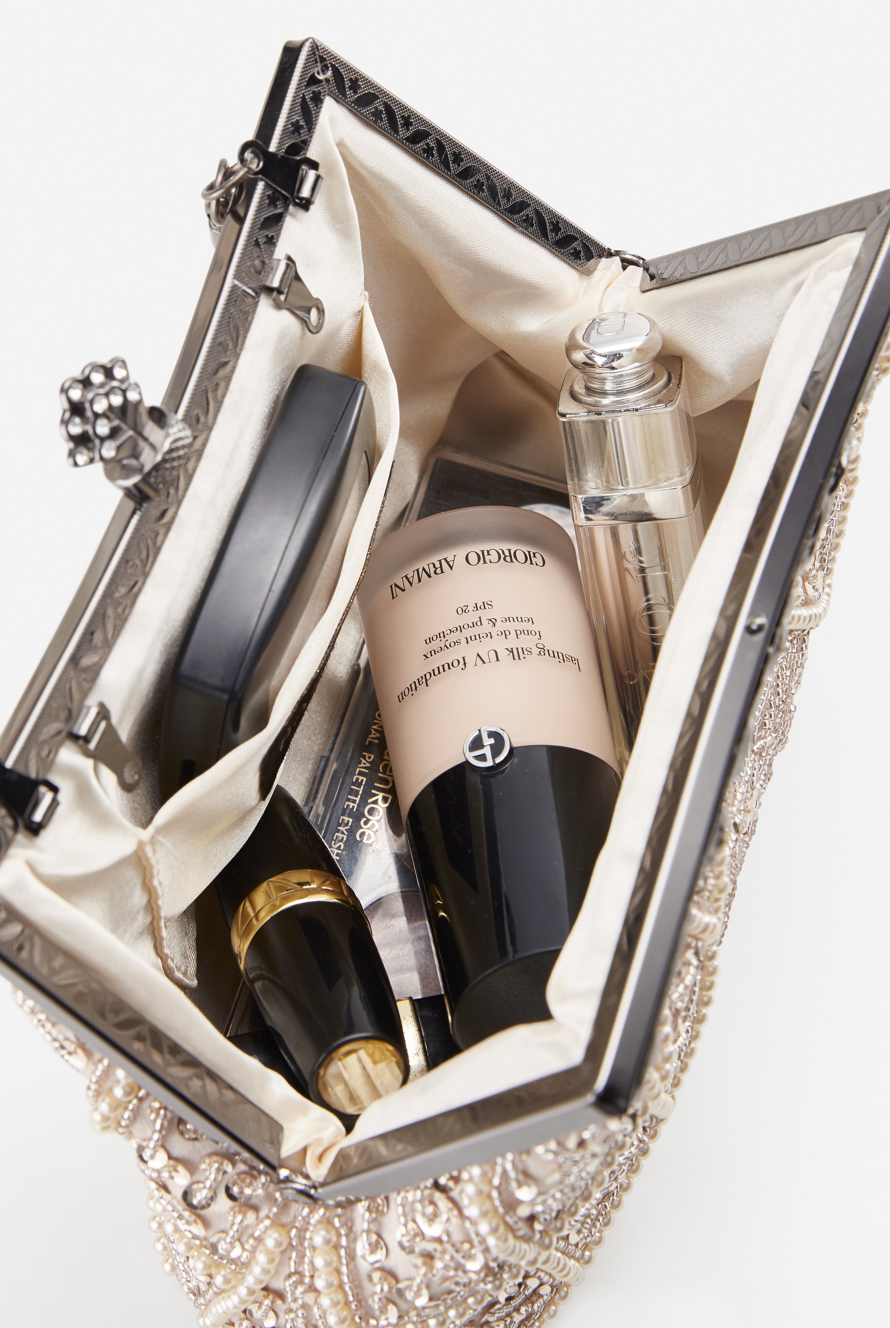 1920s Vintage Flapper Beaded Clutch | Beige | 3