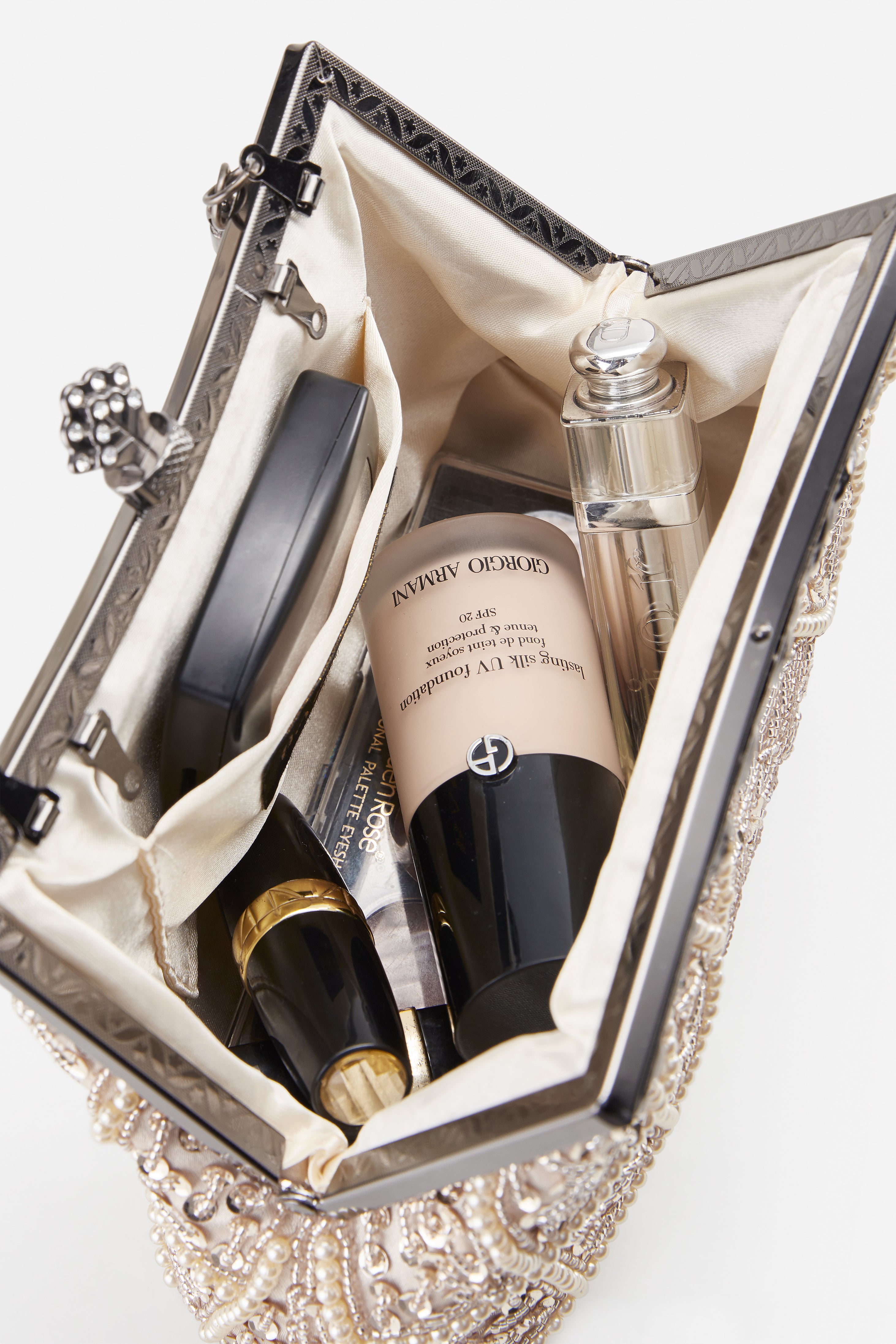 1920s Vintage Flapper Beaded Clutch | Beige | 3