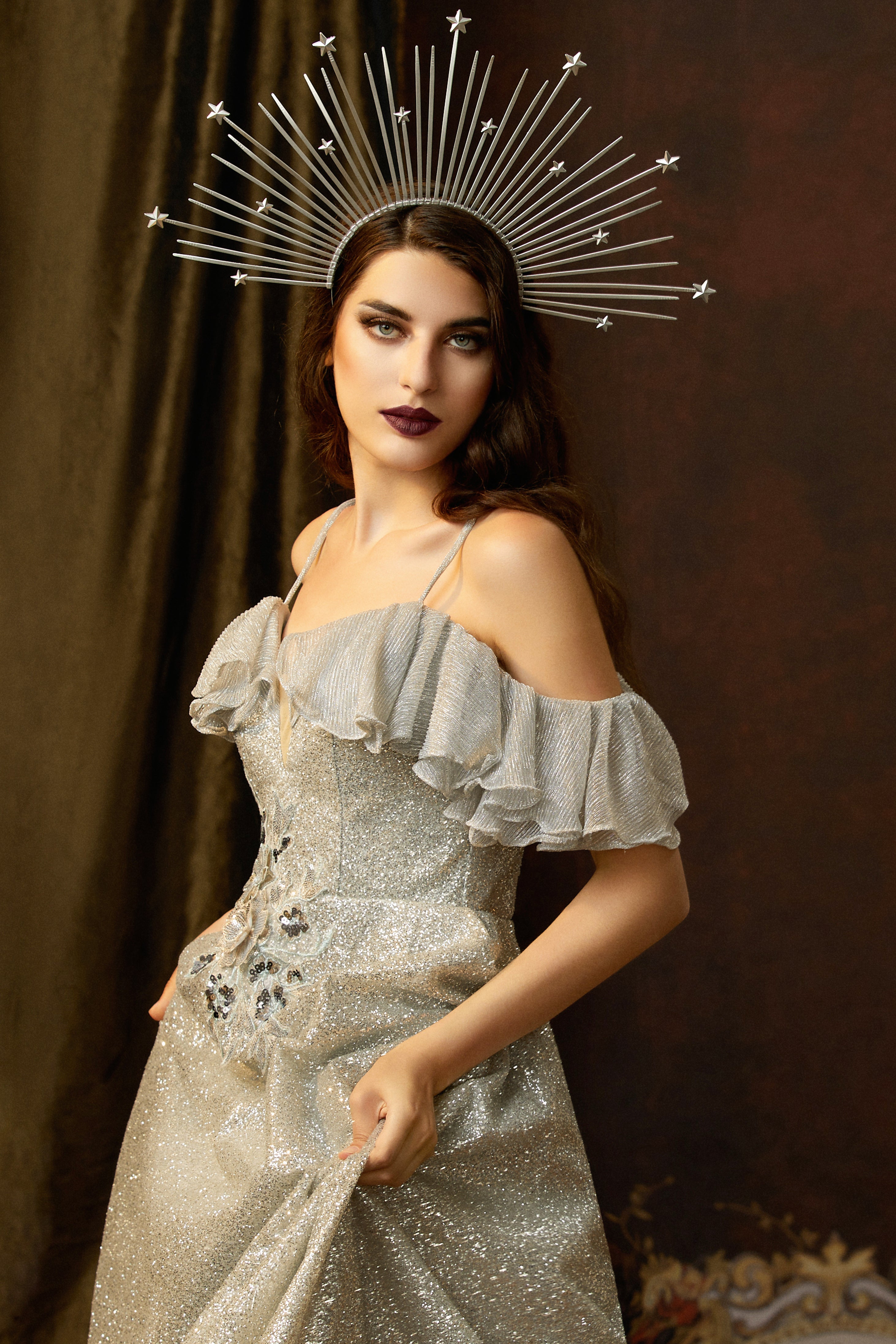 Celestial Sunburst Goddess Halo Crown | Silver | 3