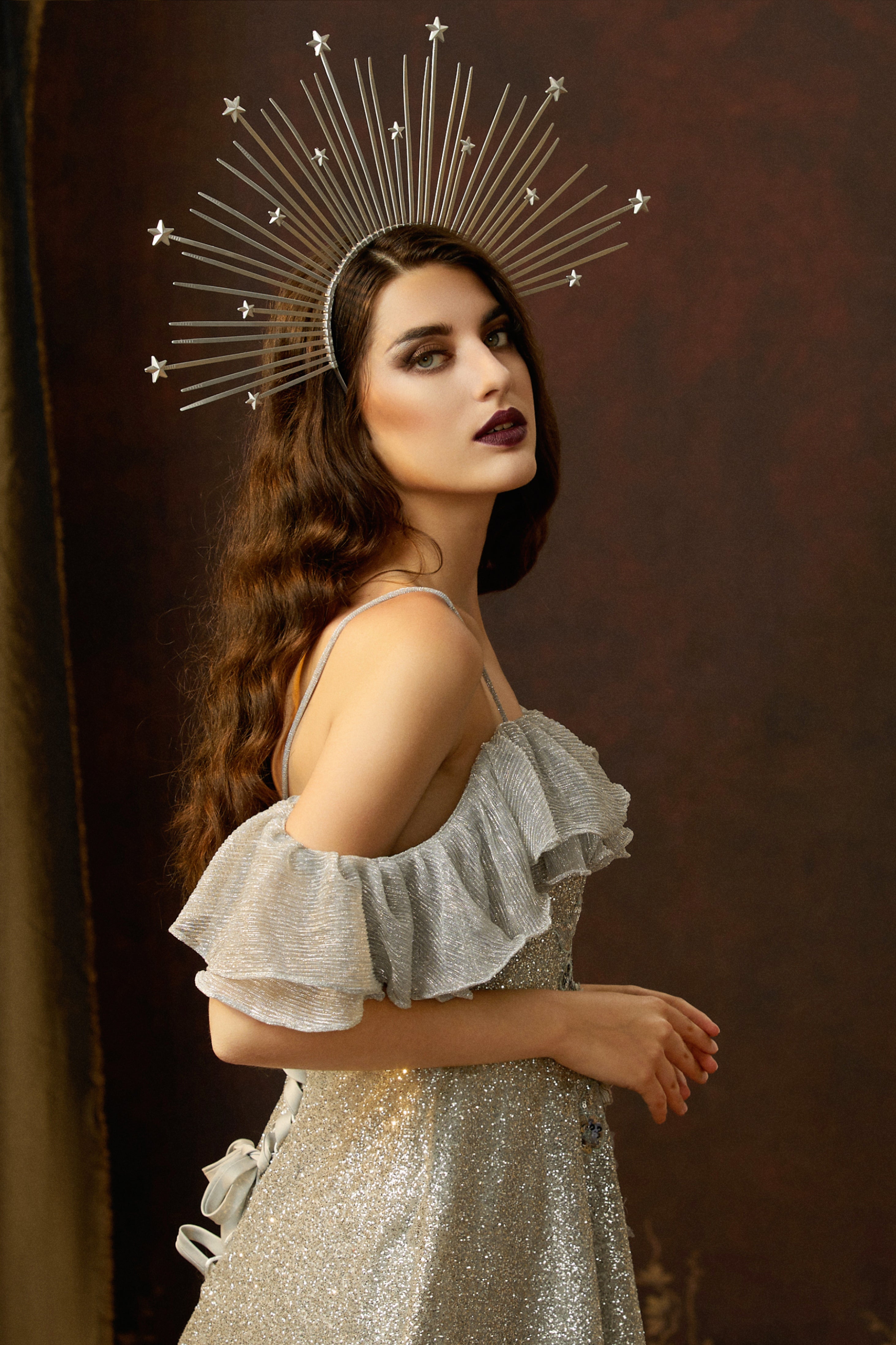 Celestial Sunburst Goddess Halo Crown | Silver | 4