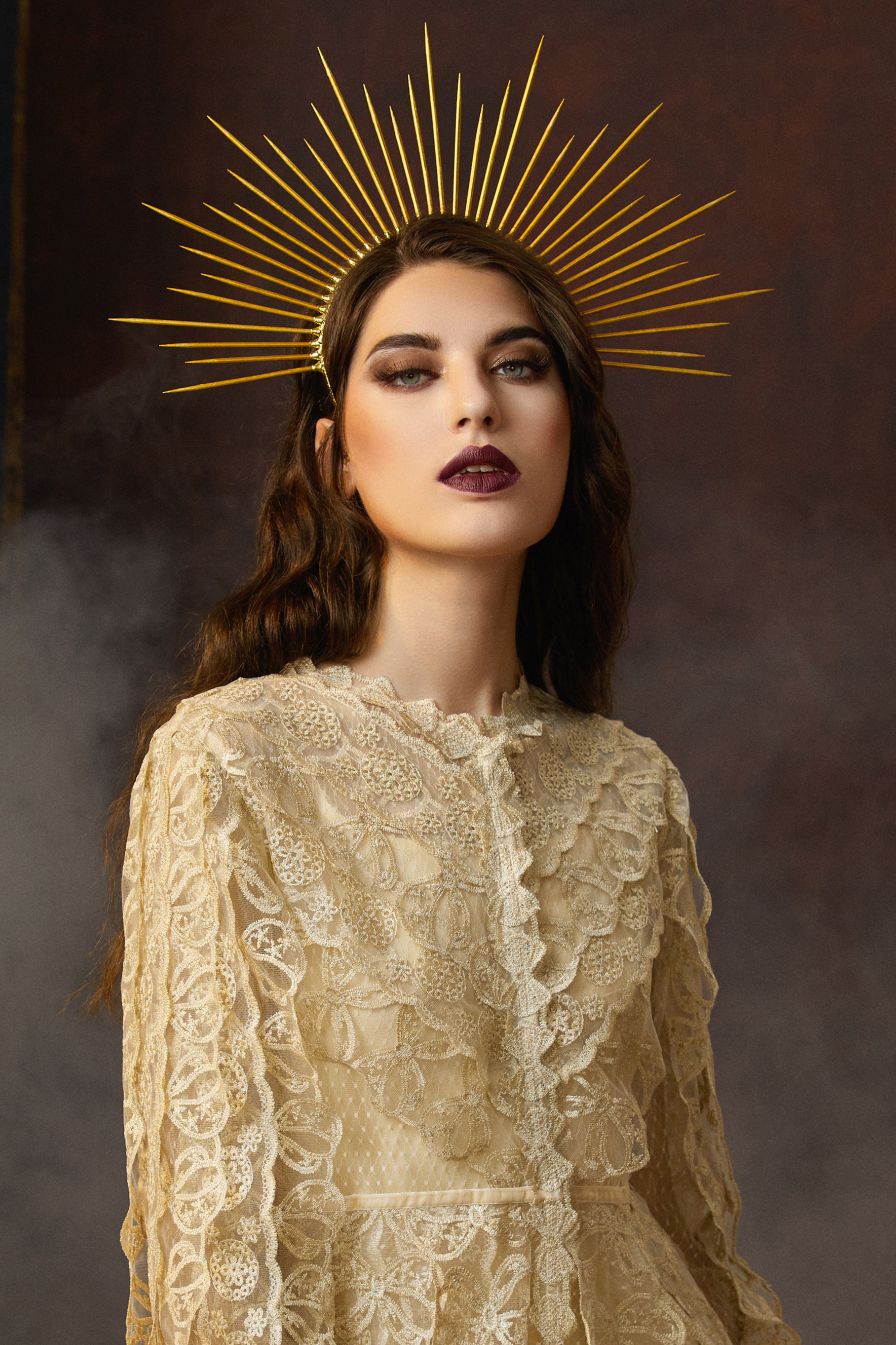 Goddess ZIP TIE Spiked Headpiece | Gold | 2