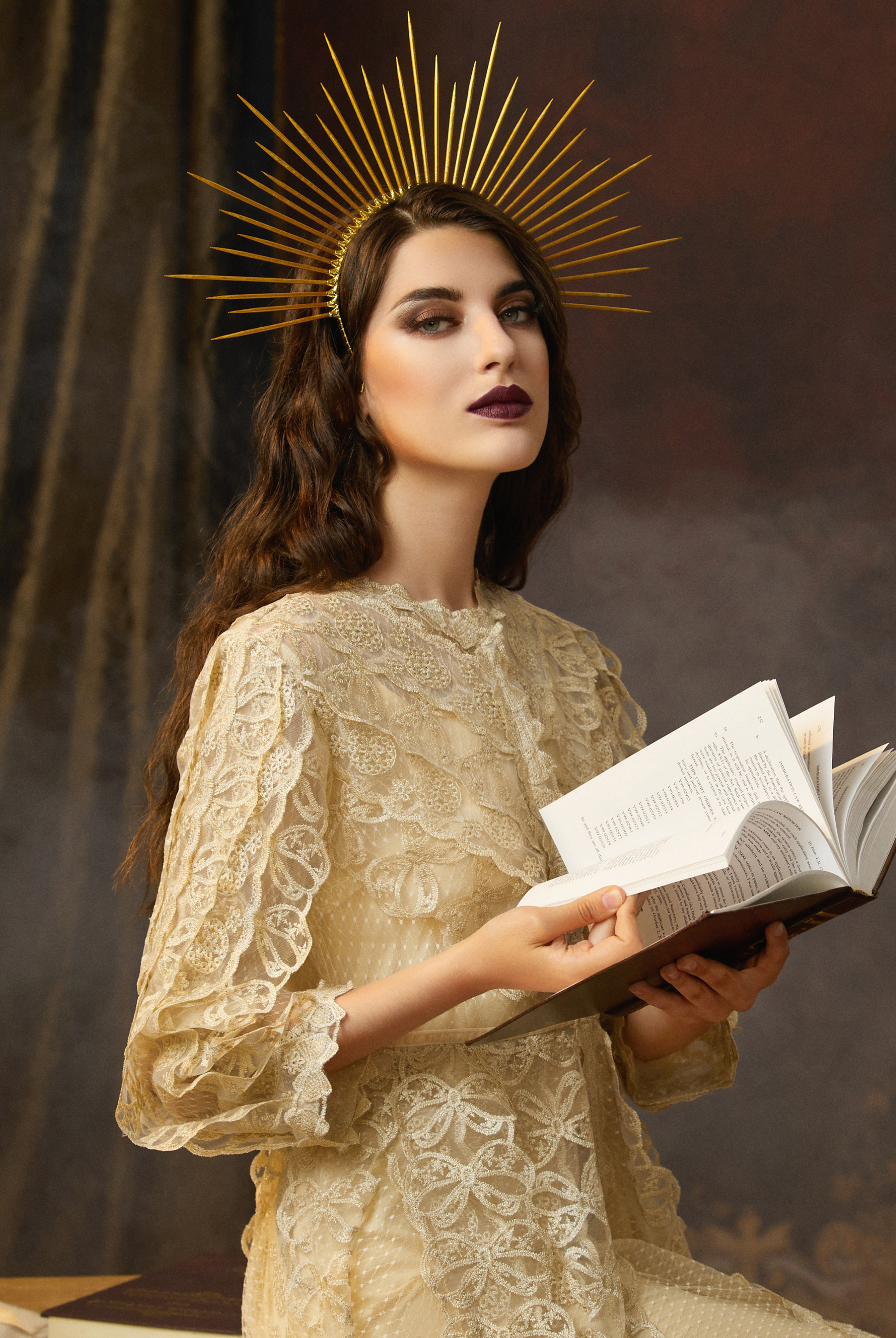 Goddess ZIP TIE Spiked Headpiece | Gold | 3