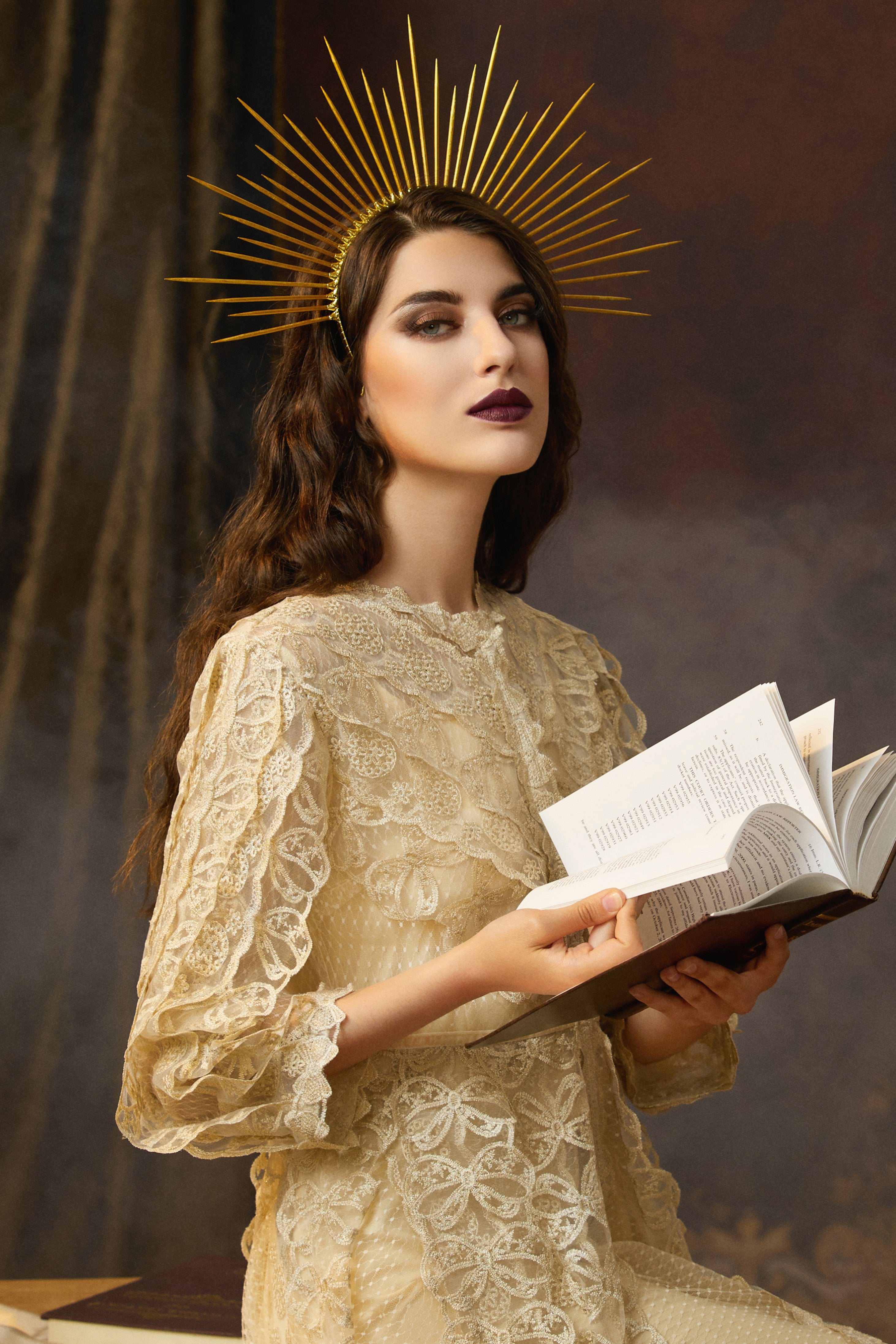 Goddess ZIP TIE Spiked Headpiece | Gold | 3