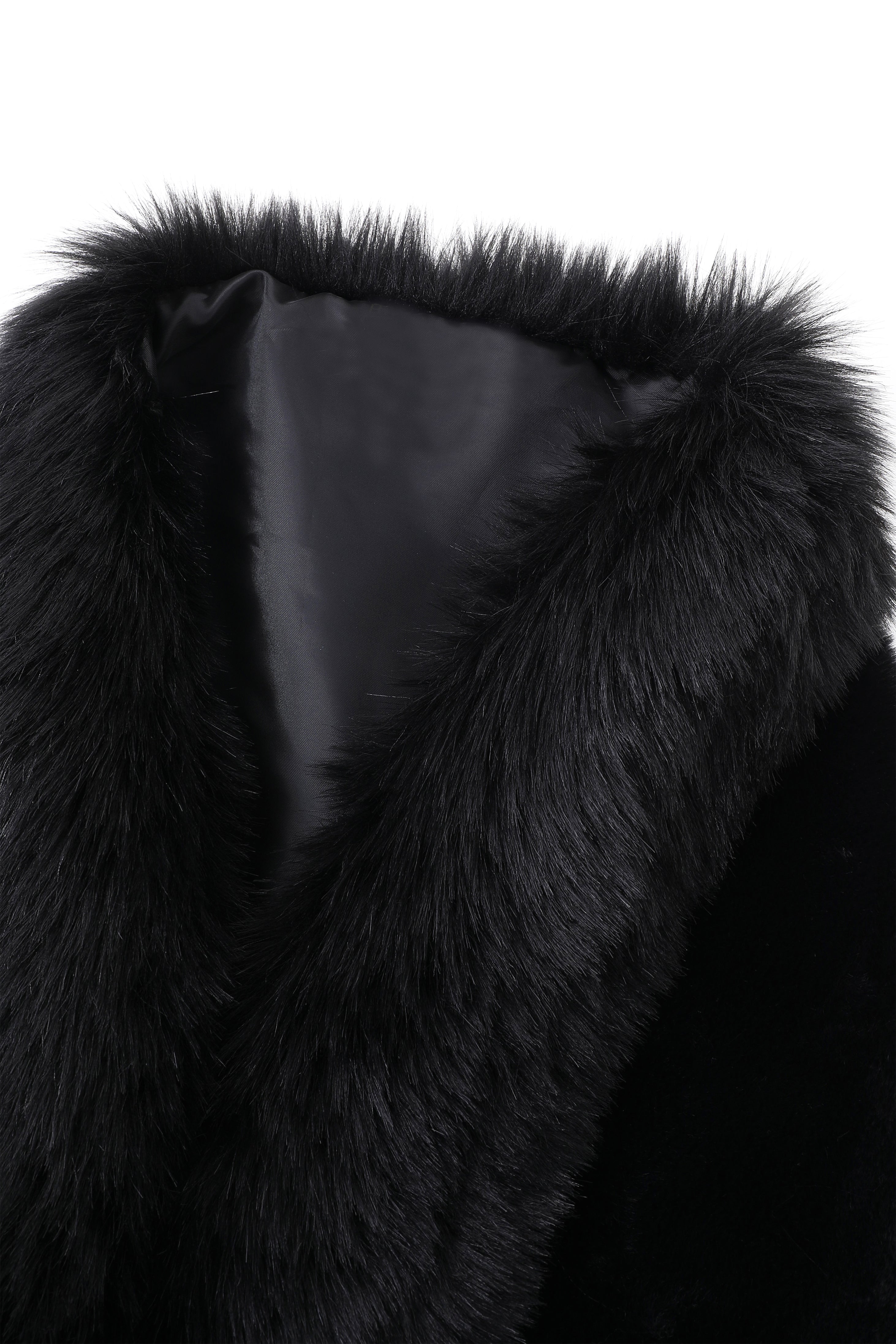 Gorgeous Faux Fur Wrap Evening Cape | Black | 2