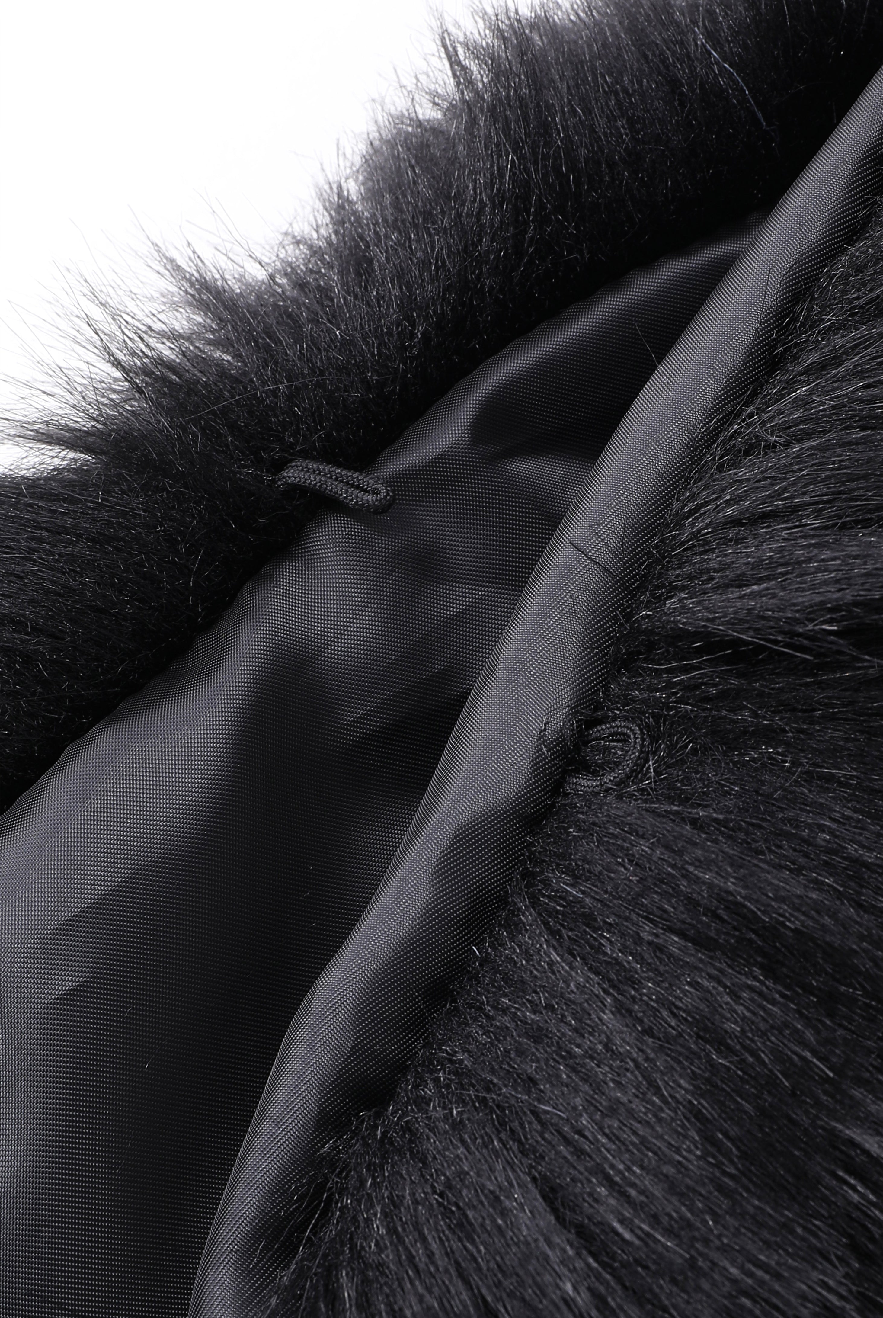 Gorgeous Faux Fur Wrap Evening Cape | Black | 4