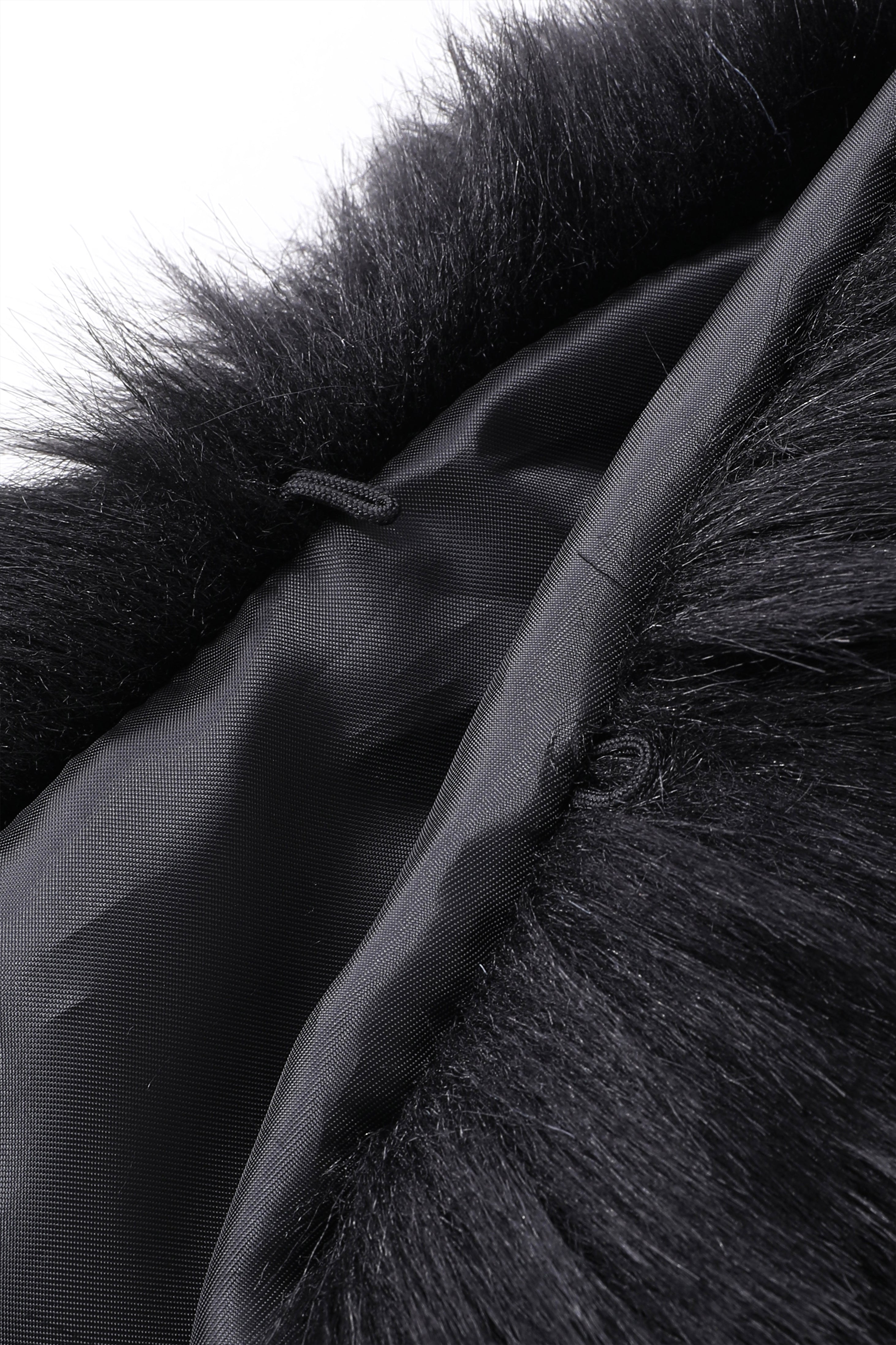 Gorgeous Faux Fur Wrap Evening Cape | Black | 4