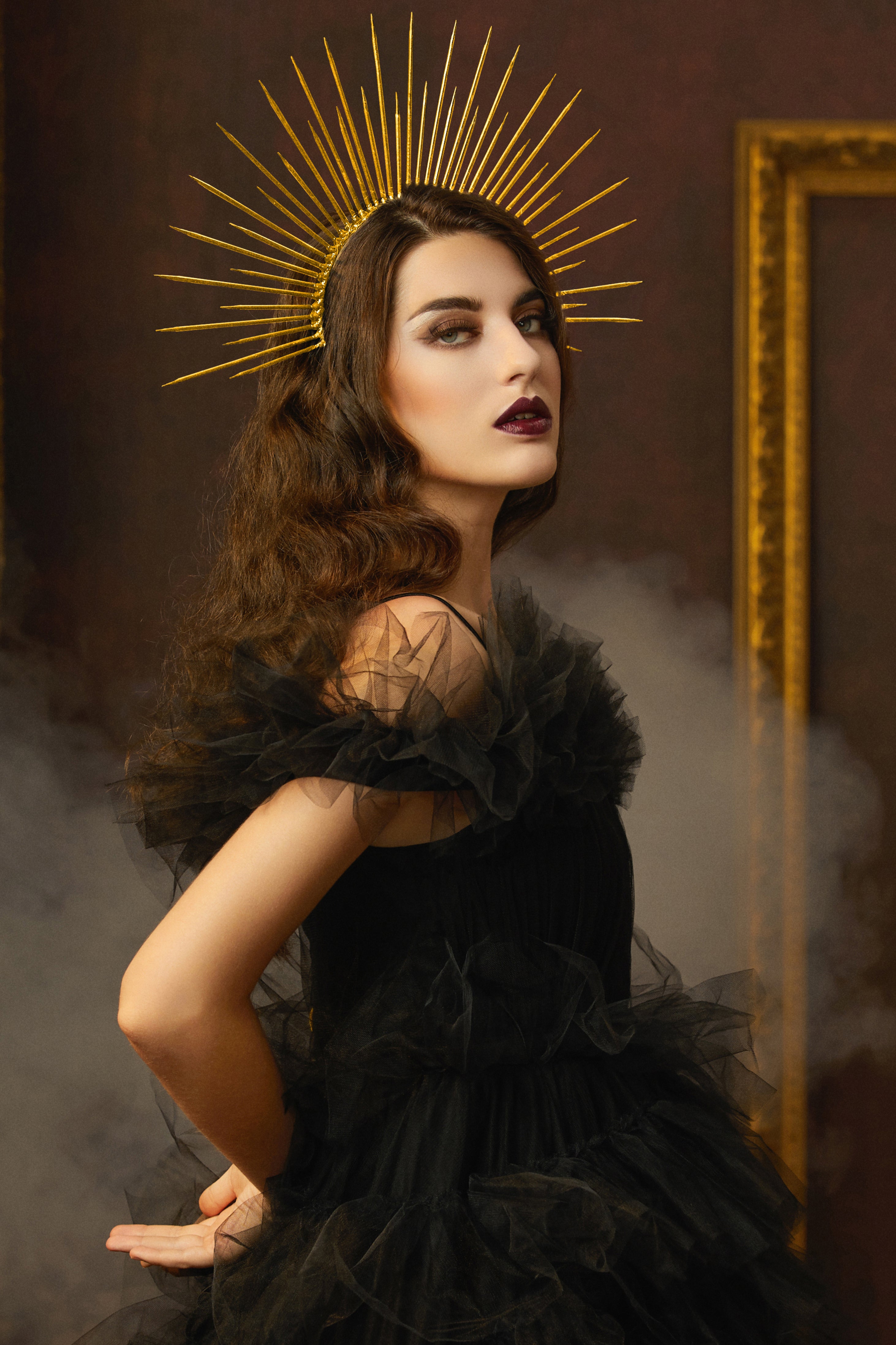 Greek Goddess Sunburst Mary Halo Crown | Gold | 2