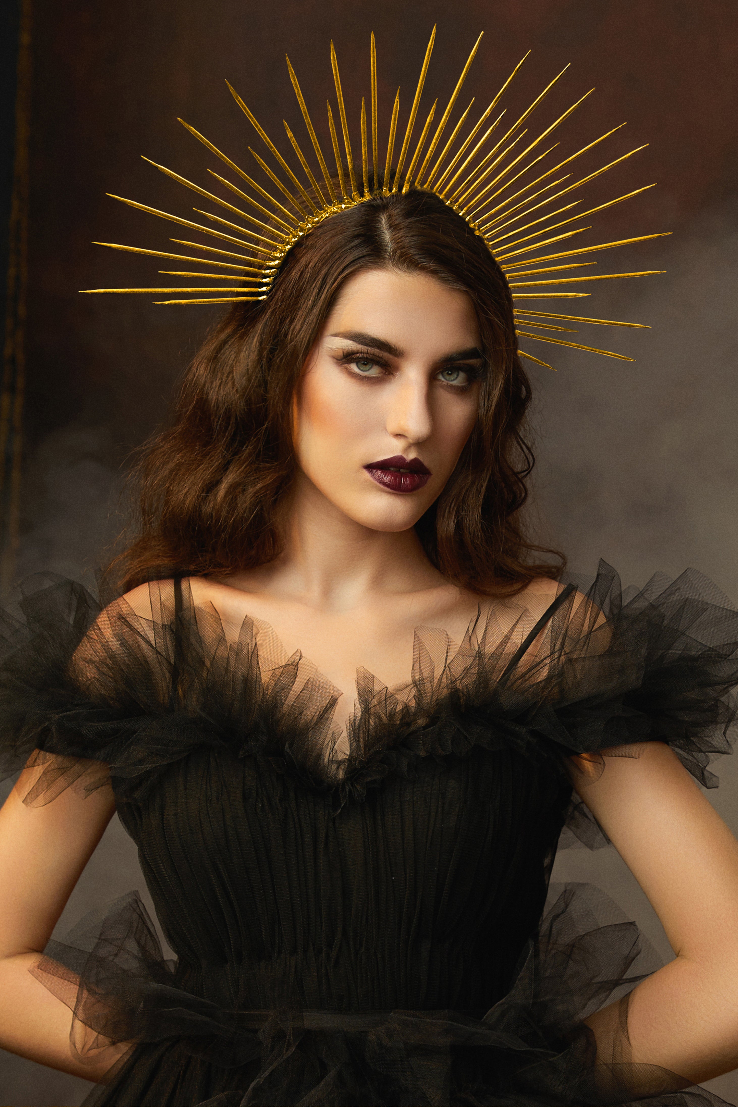 Greek Goddess Sunburst Mary Halo Crown | Gold | 3