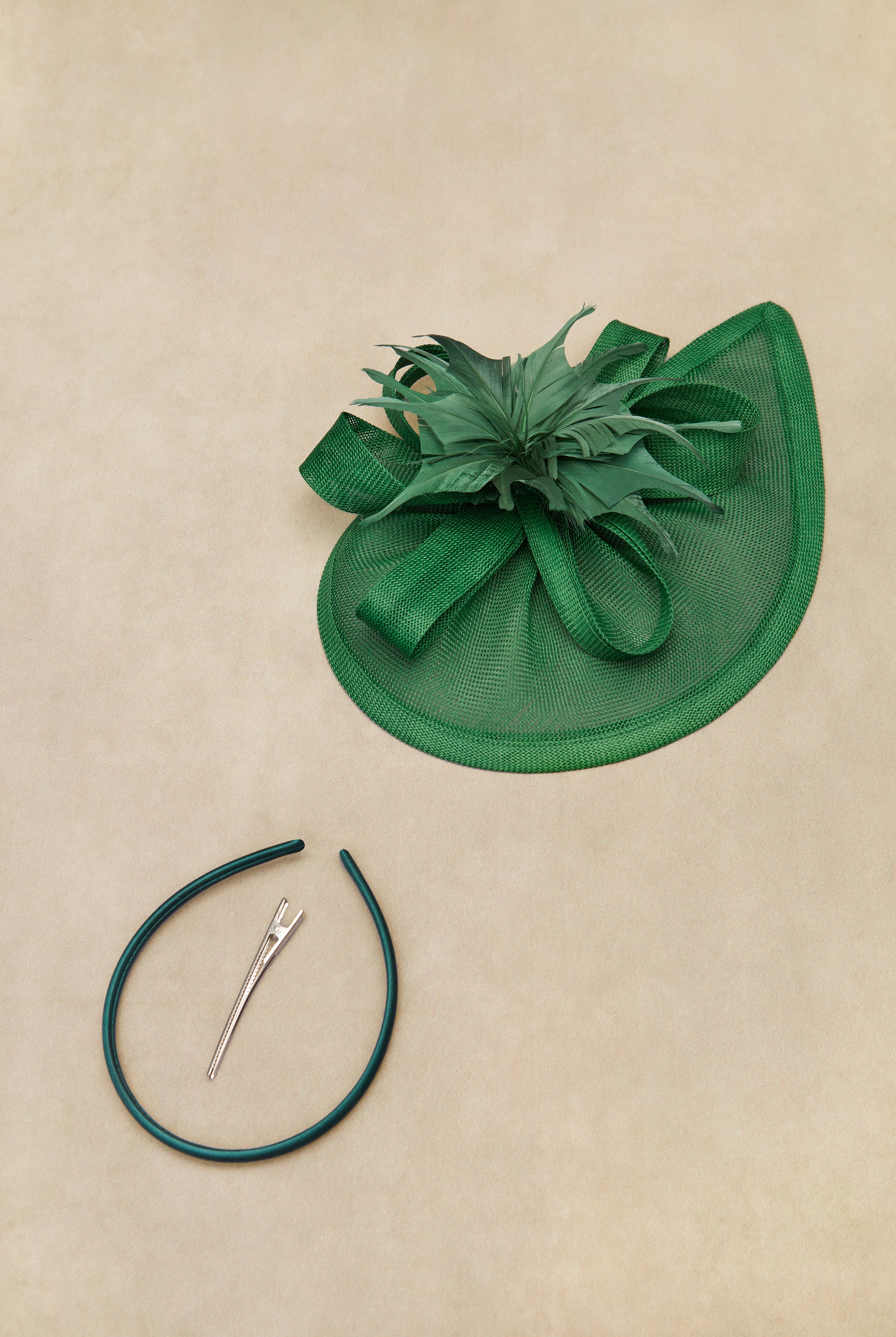 Tea Party Cocktail Fascinator | Darkgreen | 2