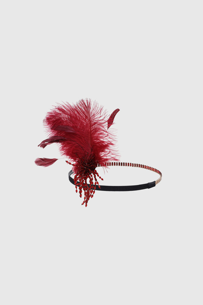 Rhinestone Beaded Tassel Headband - BABEYOND