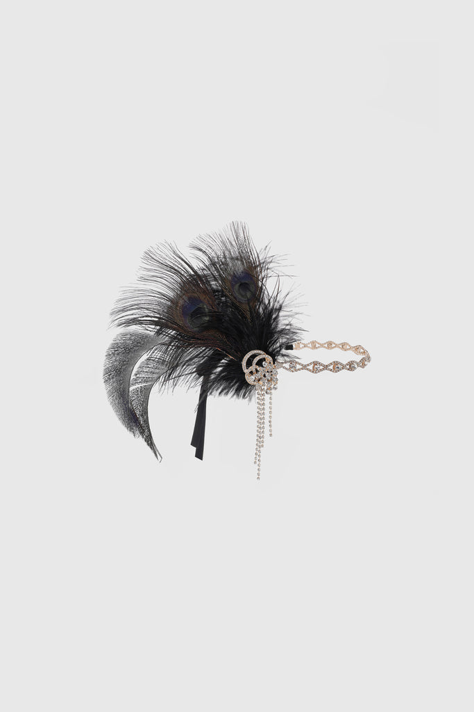 Rhinestone Chain Flapper Headband - BABEYOND