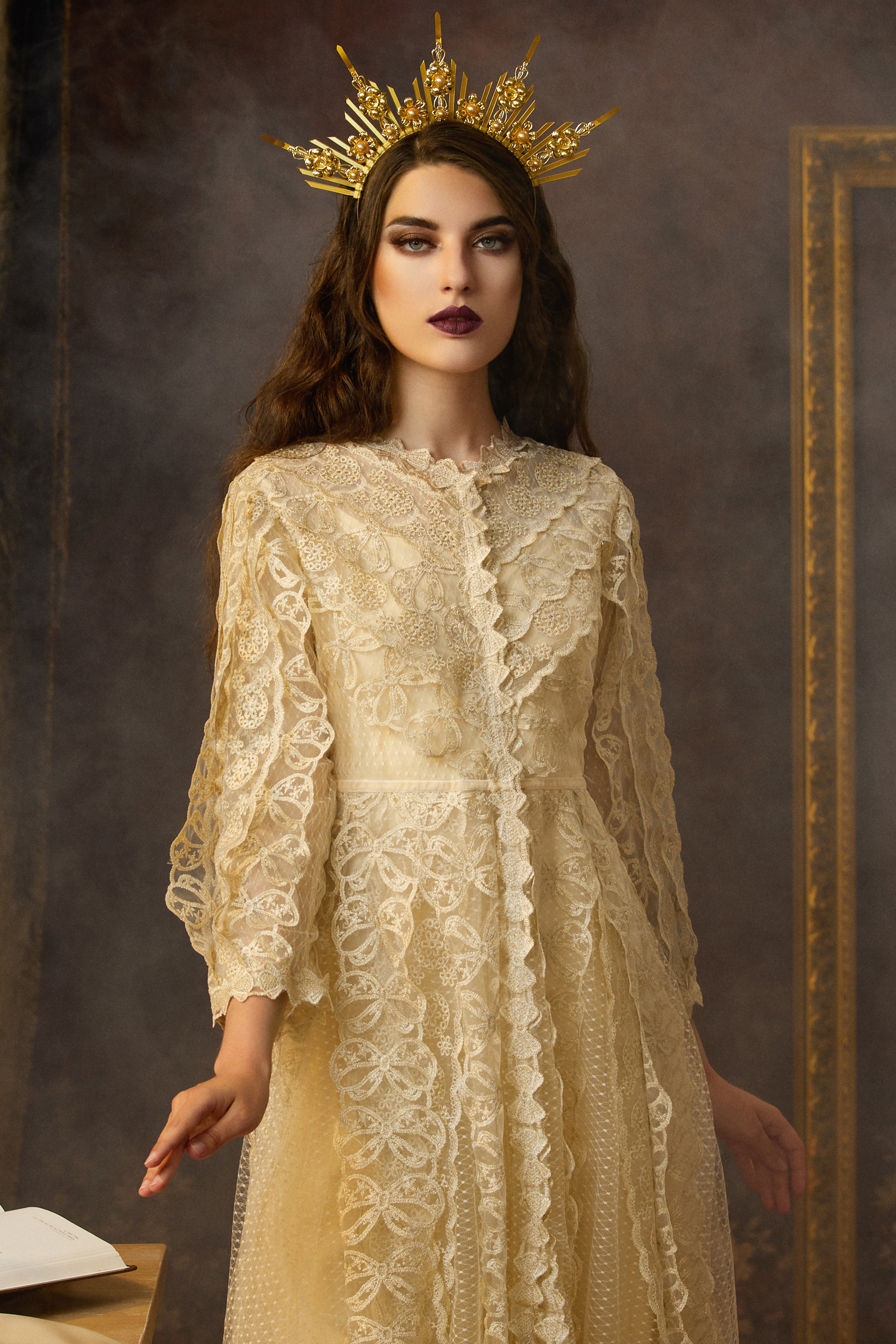 Spiked Zip Tie Floral Butterfly Halo Crown | Classic | 2