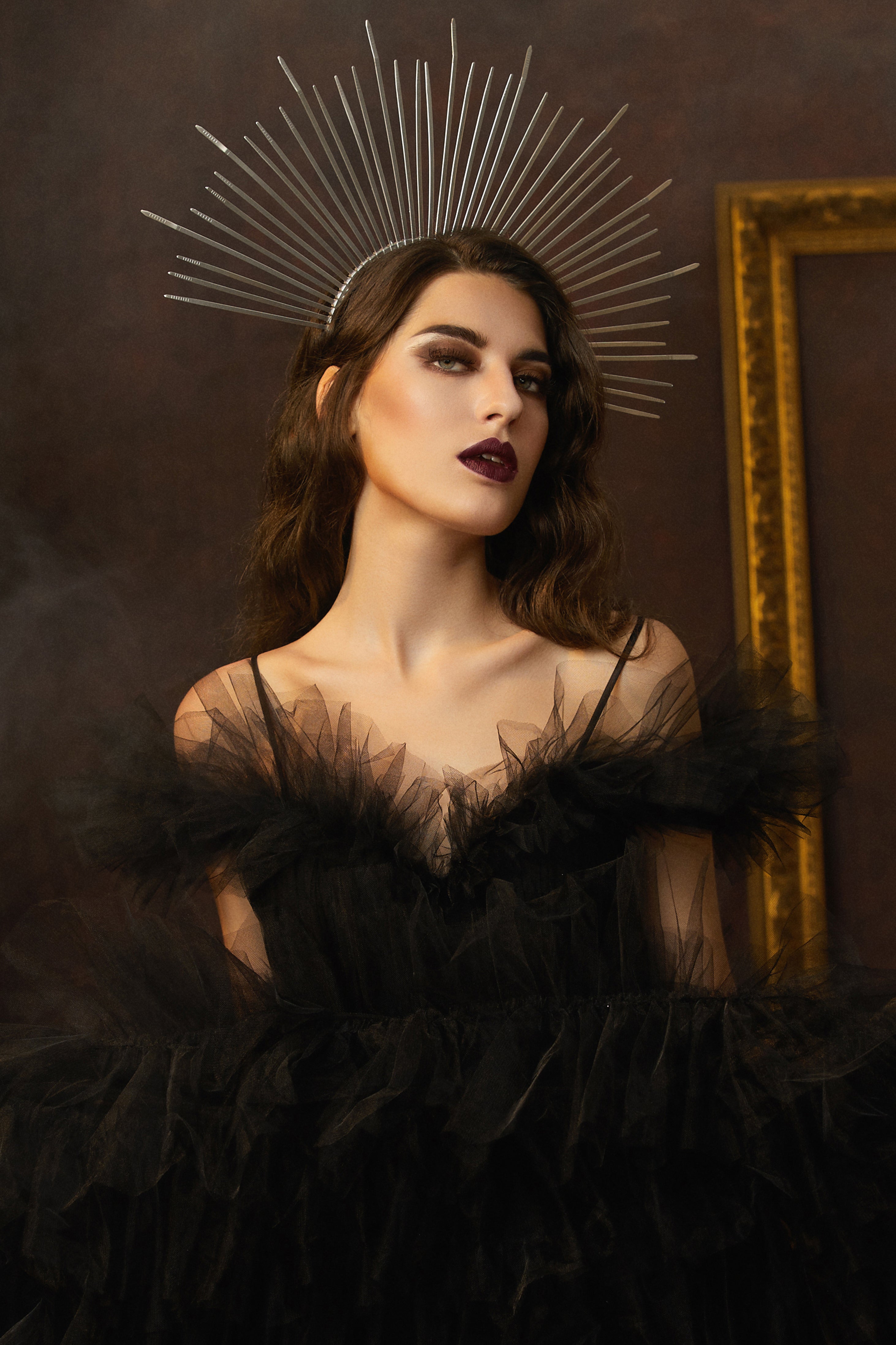 Sunburst Goddess Mary Halo Crown | Silver | 4