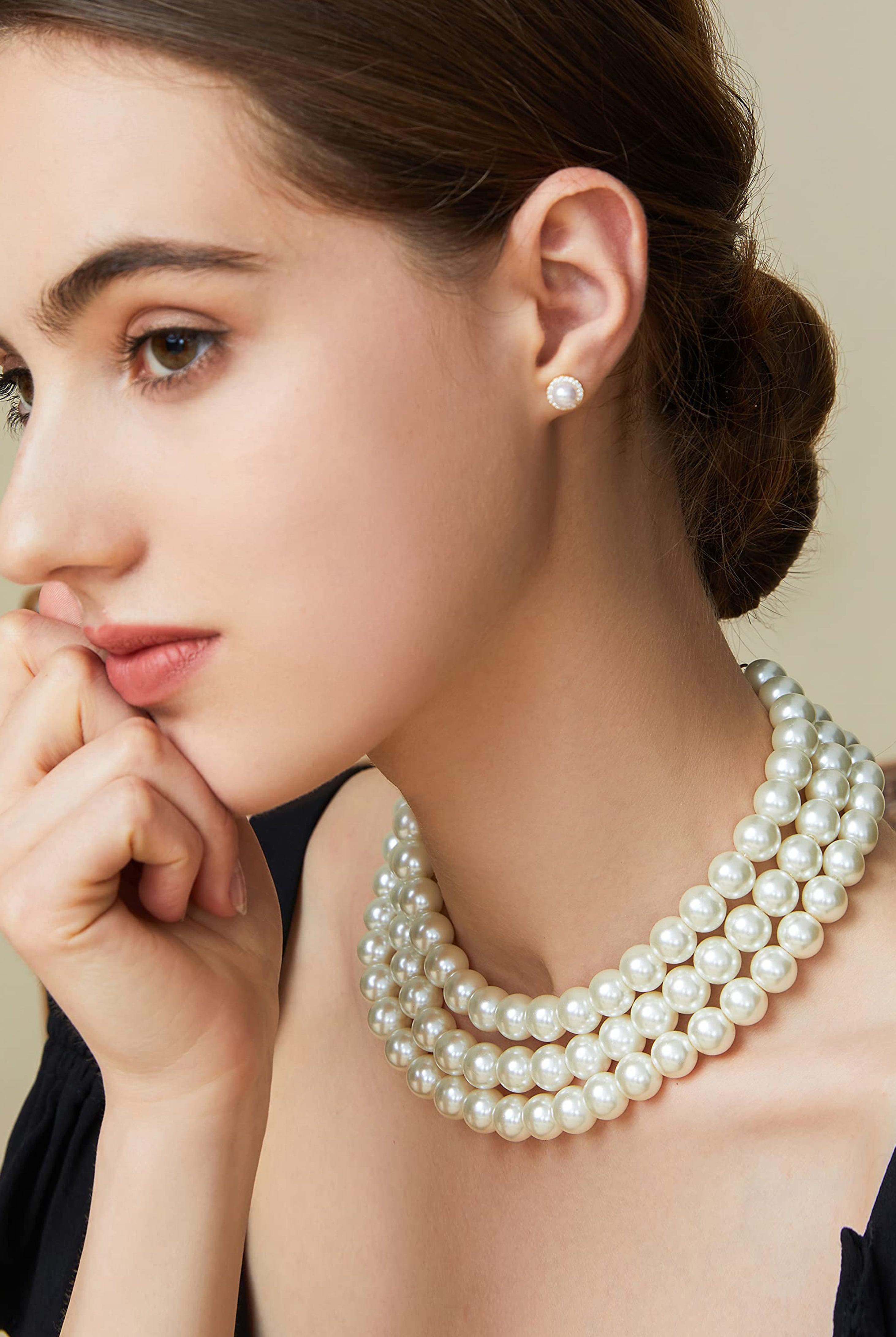 Remarkable Multi Strand Pearl Necklace | 12mm | 8