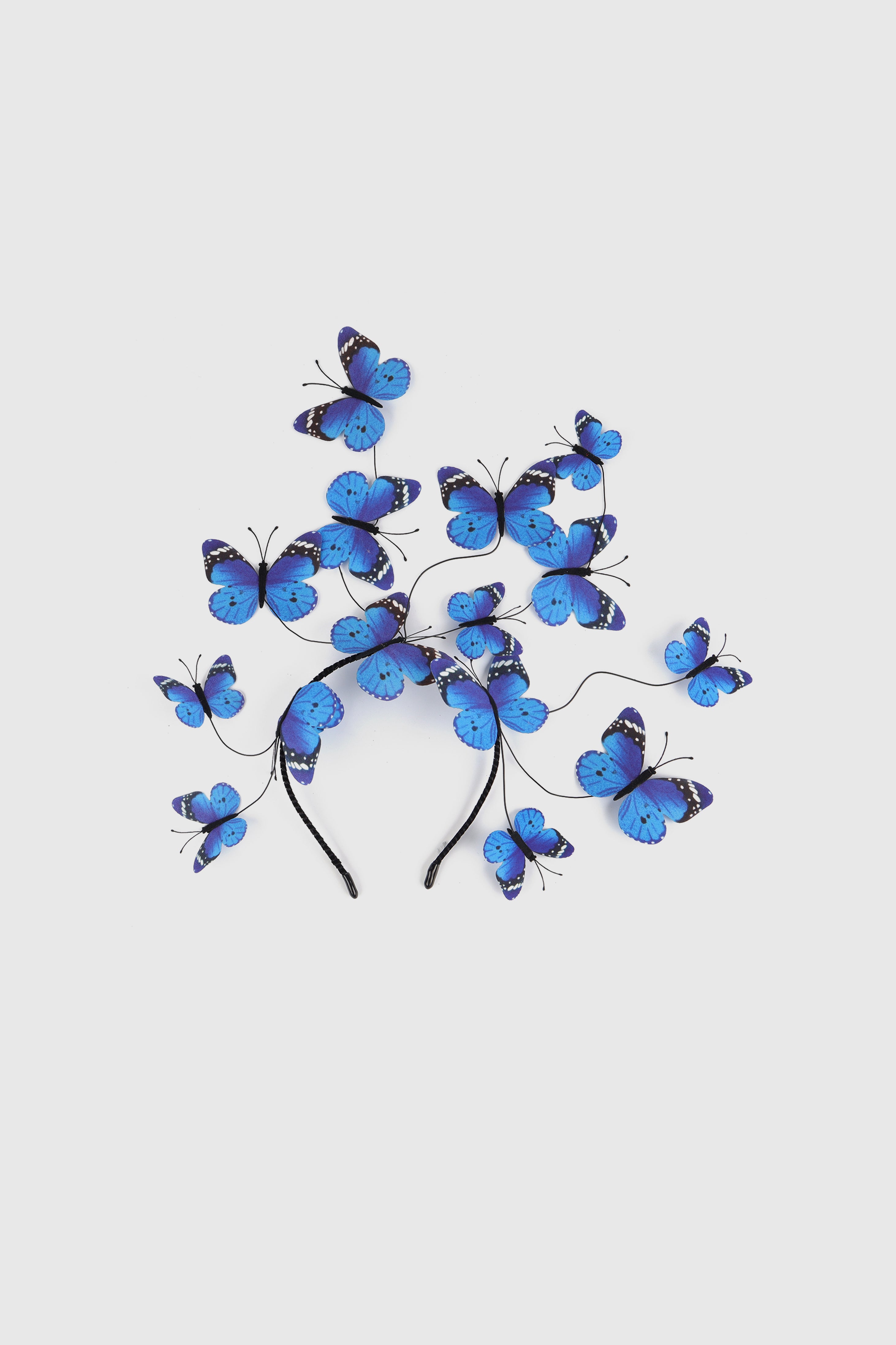 Whimsical Soaring Butterfly Fascinator Headband | Blue | 1