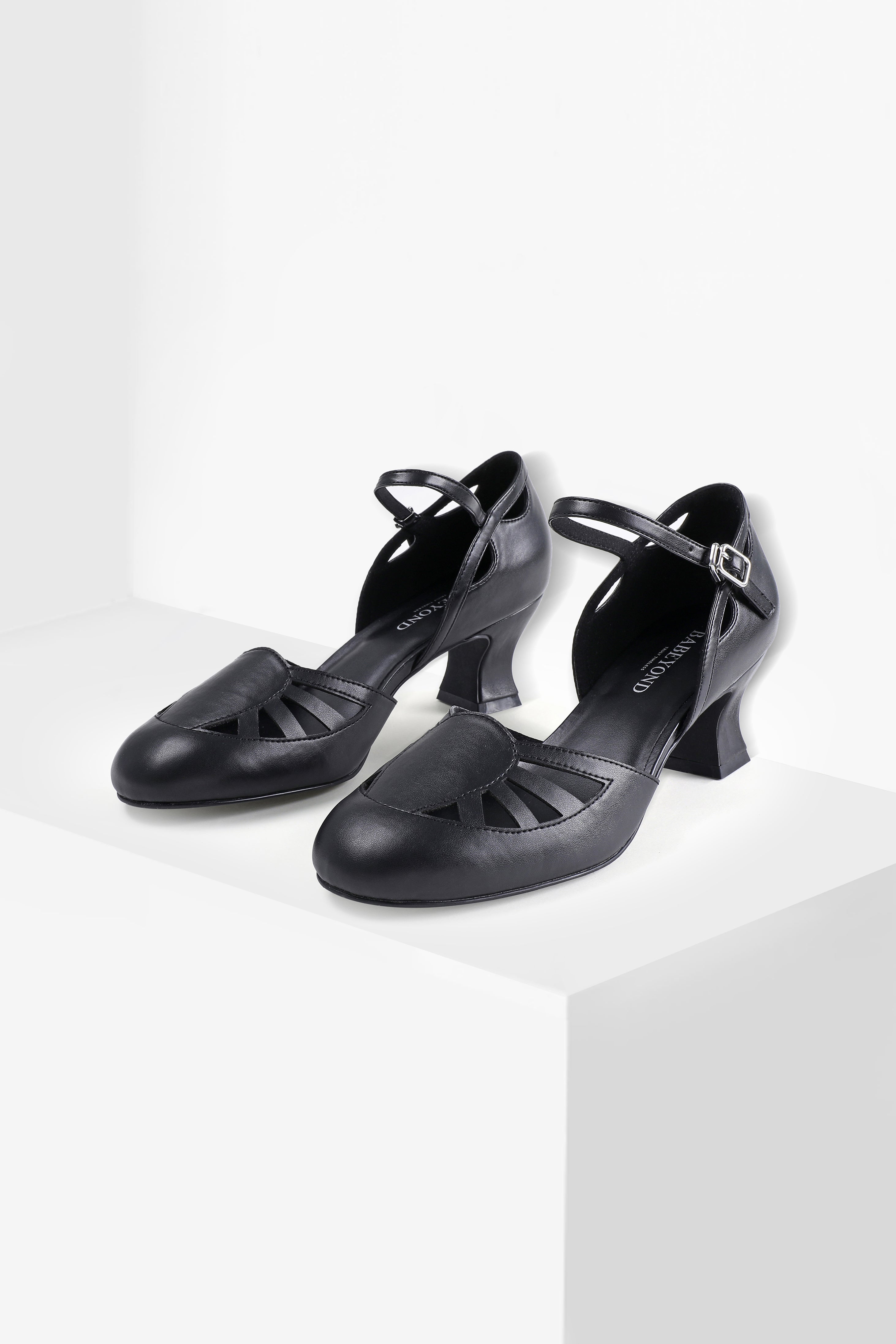 Shop 1920s Shoes - Closed Toe Cut Out Ankle Strap Shoes | BABEYOND