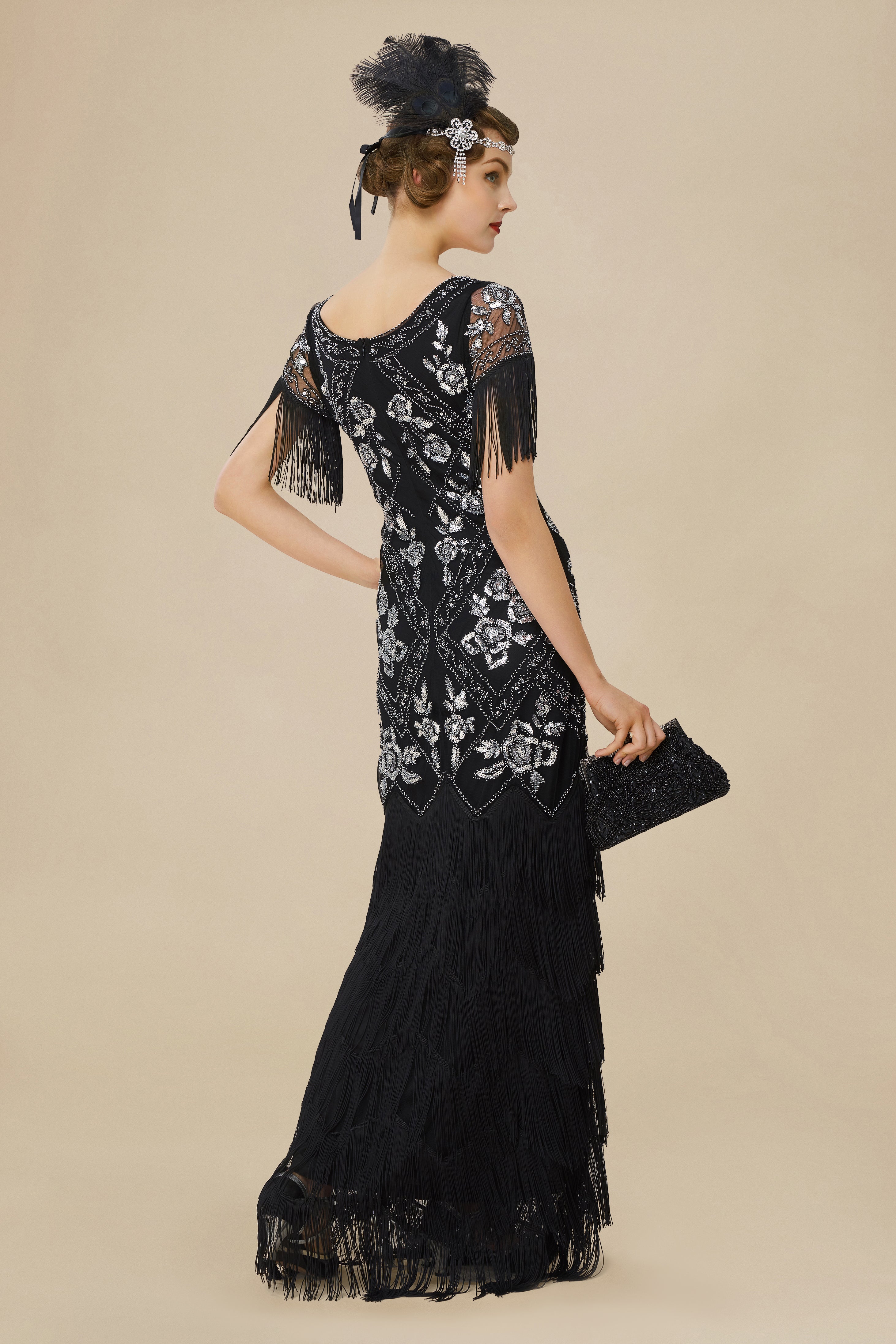 Shop 1920s Dresses - Multi-Layer Maxi Mermaid Dress | BABEYOND