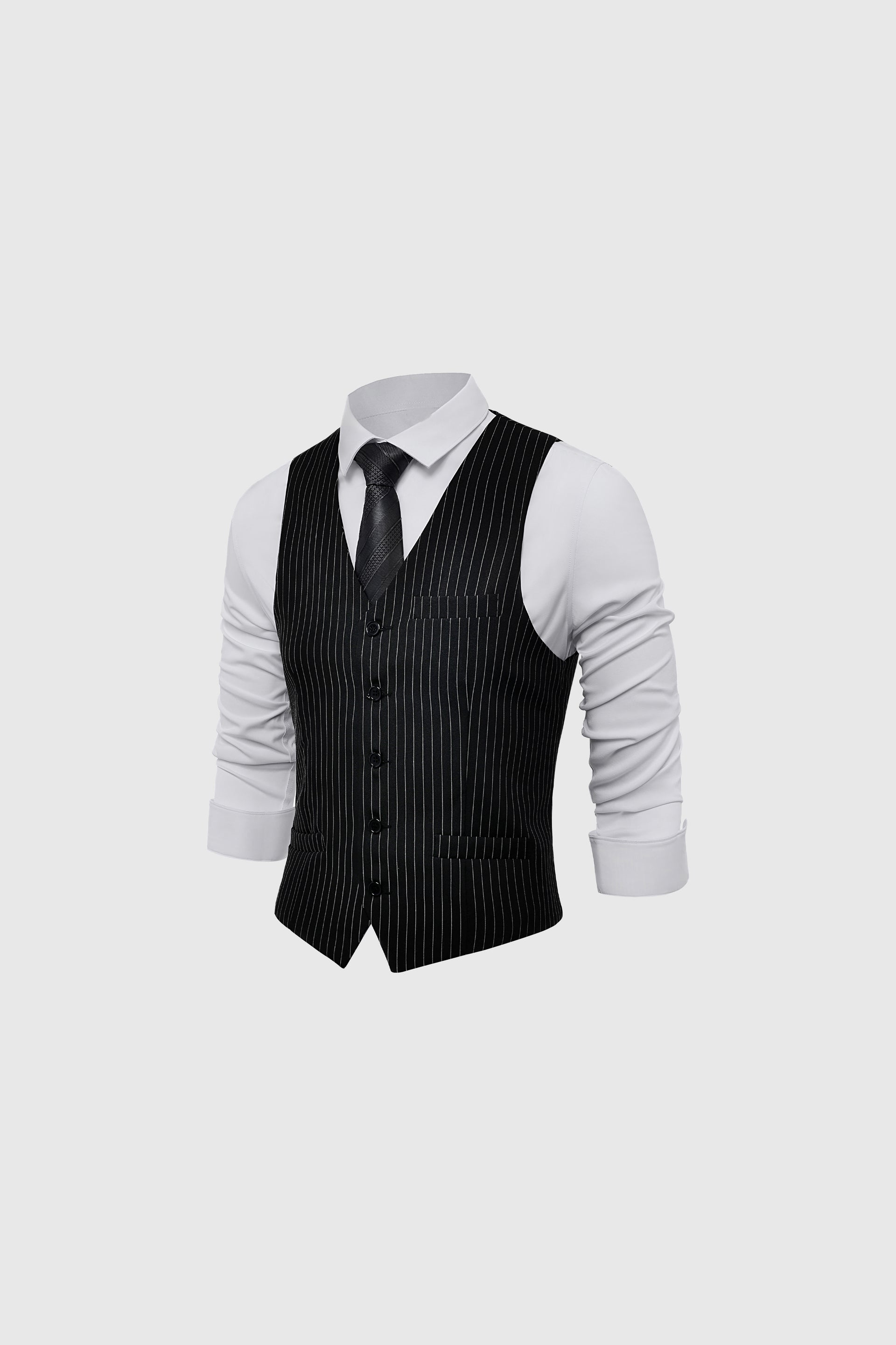 1920s Mens Fashion - Classic Pinstripe Suit Vest