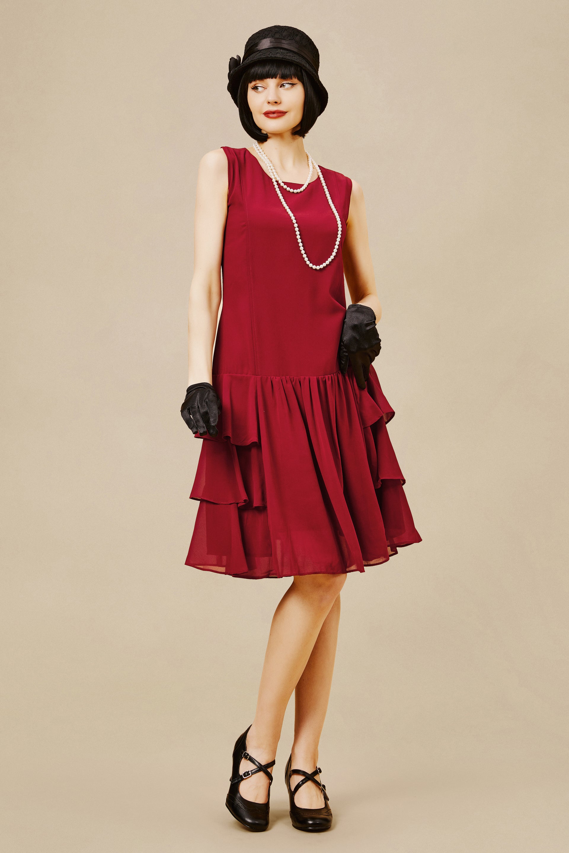 1920s dress casual Shop 1920s Dresses - Tiered Sleeveless Casual Dress