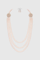 Delicate Multilayer Pearl Necklace Set | Rose Gold | 1