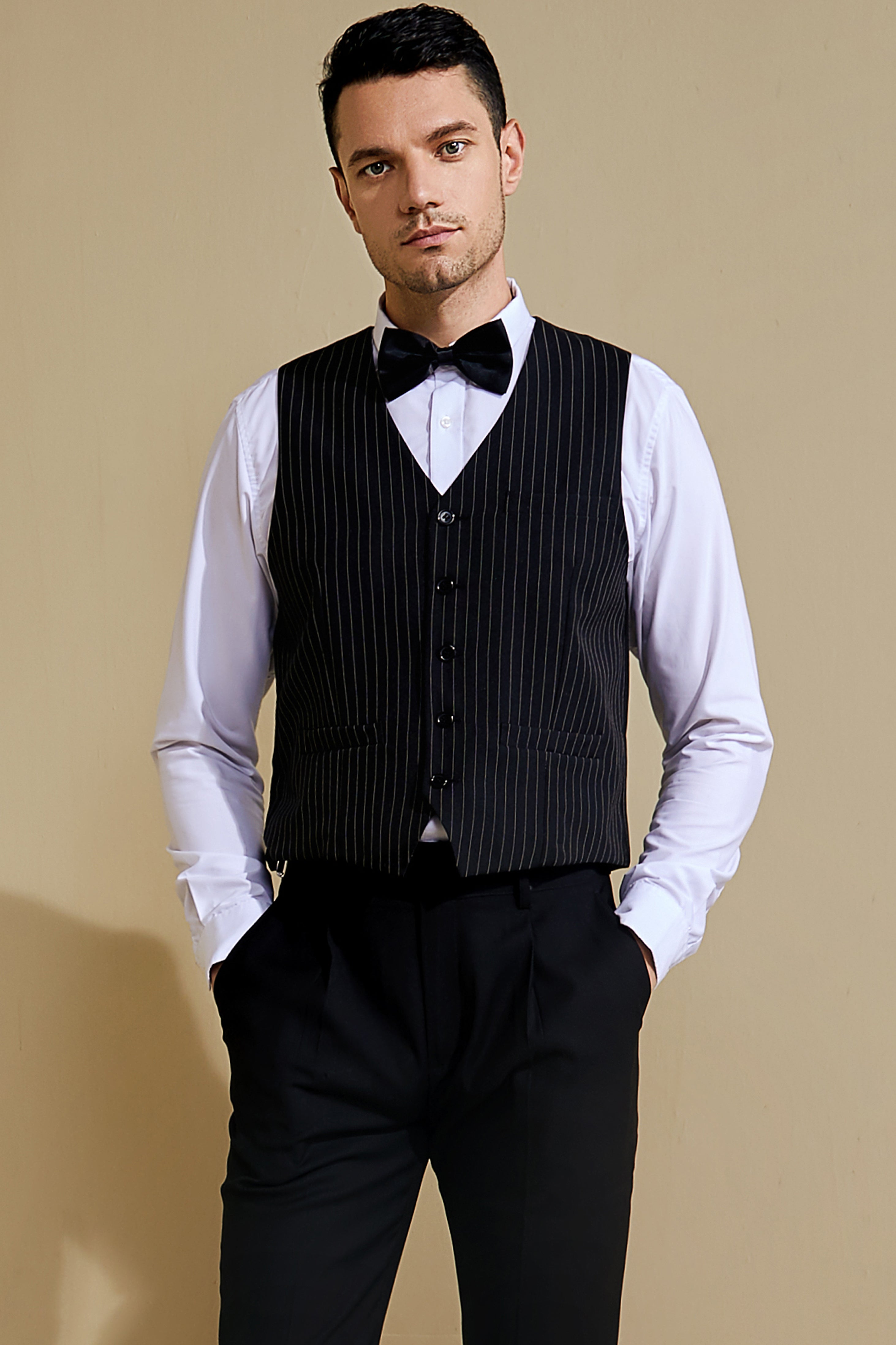 black dress vest Hisdern Men's Satin Suit Formal Wear L A classic vest designed to be worn with our black suit Wehilion Men's Suit Vest Black