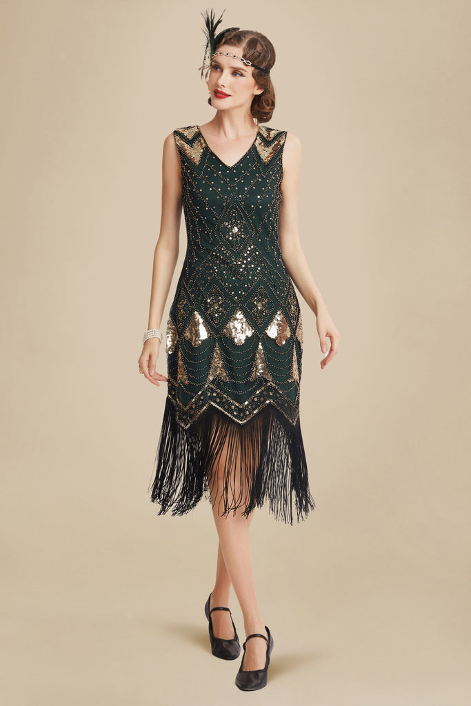 Embellished Sequin Beaded Bodycon Dress - BABEYOND