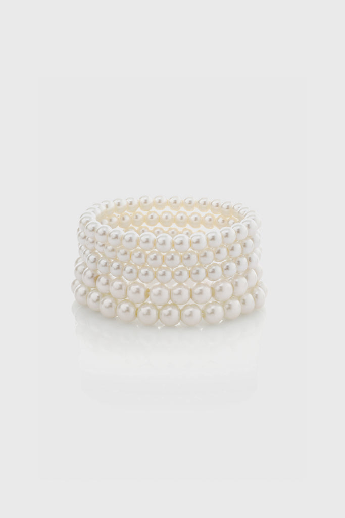 Adjustable Five Strand Pearl Bracelet - BABEYOND