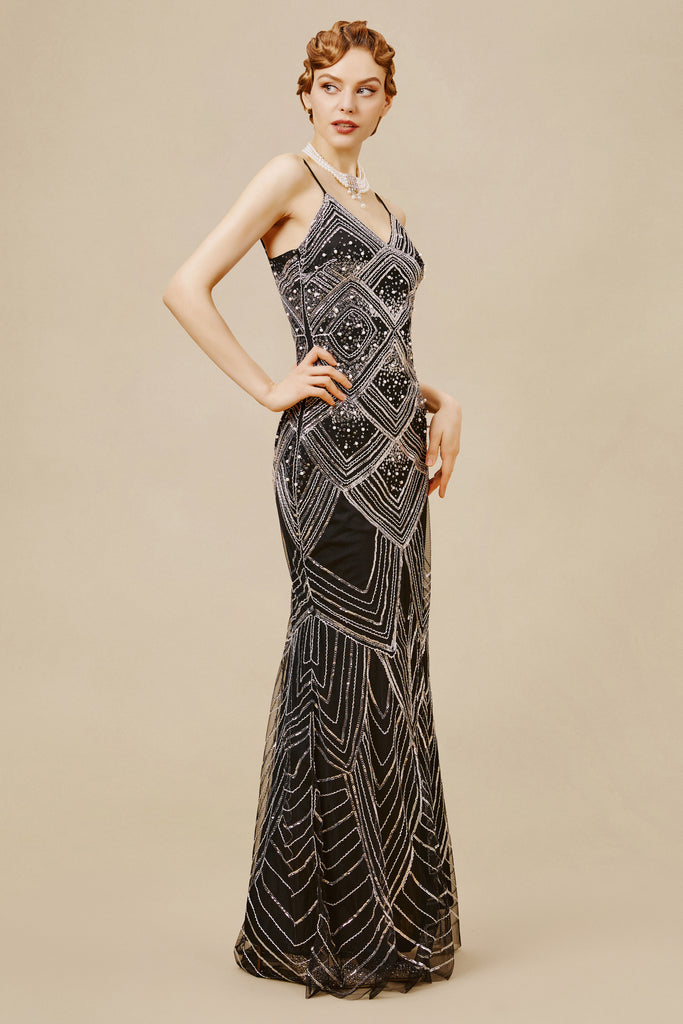 Elegant Pearlized Mermaid Evening Dress - BABEYOND
