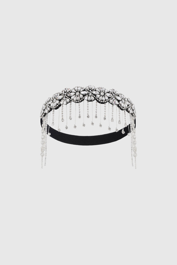 Embellished Crystal Rhinestone Chain Headband - BABEYOND