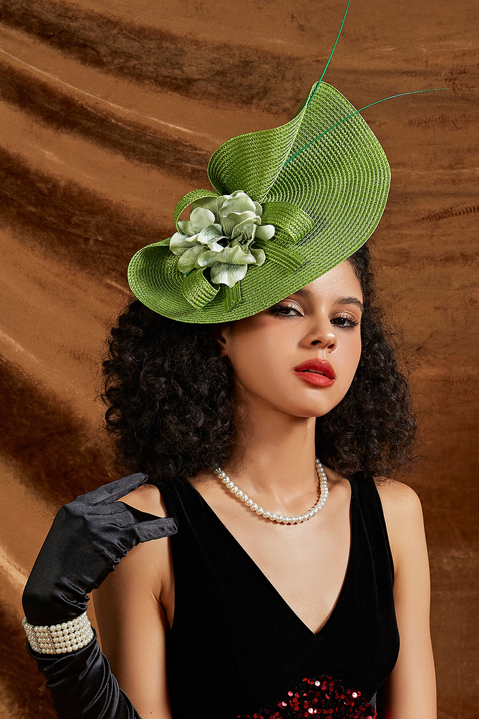 BABEYOND Floral Embellished Fascinator, Fascinators, Dusky Orchid