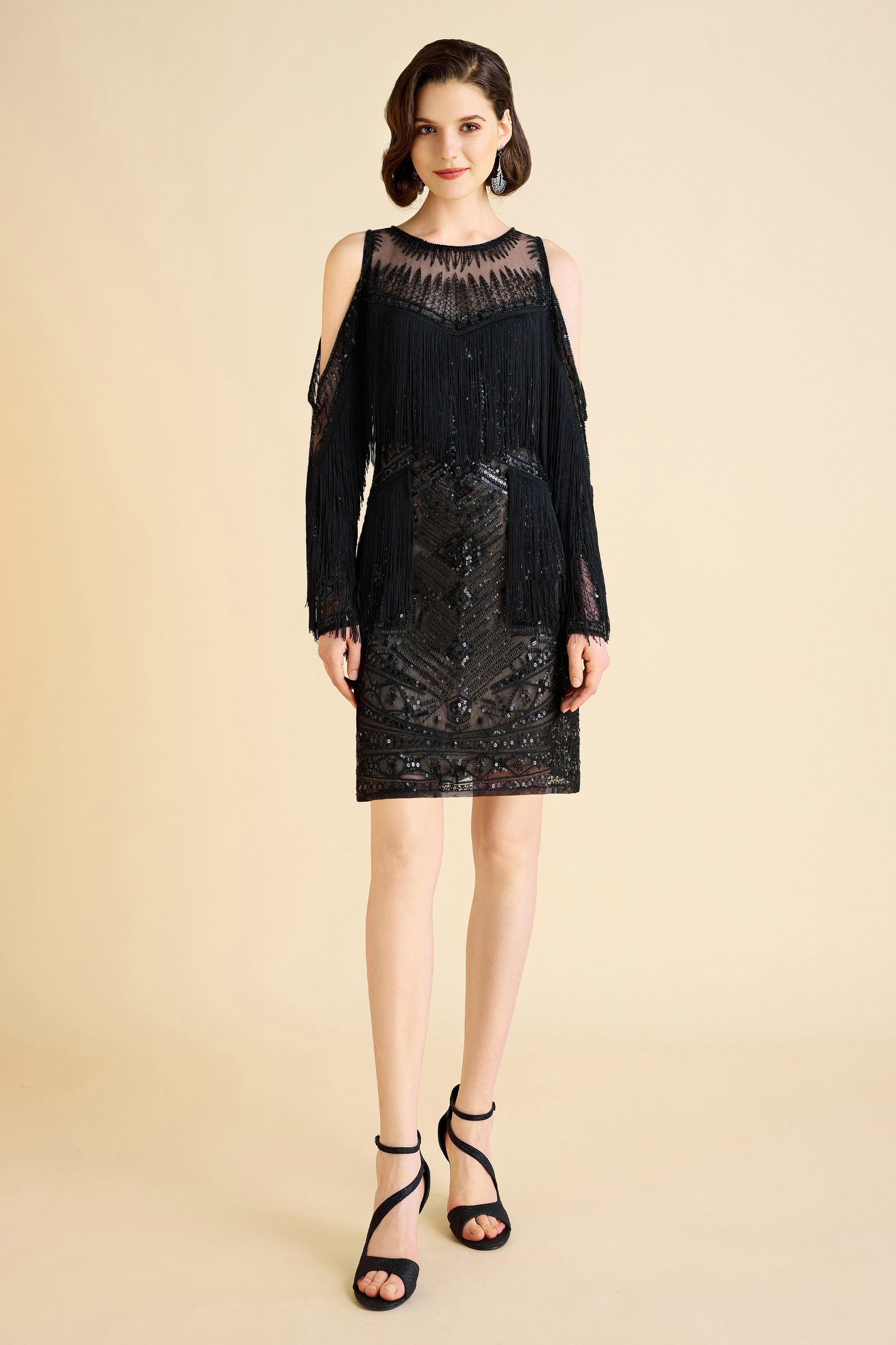 open lace back dress Amazon.com: Charades Women's One Shoulder Dress With Asymmetrical Fringe  Adult Sized Costume, Silver, X-Small US : Clothing, Shoes & Jewelry main image 1