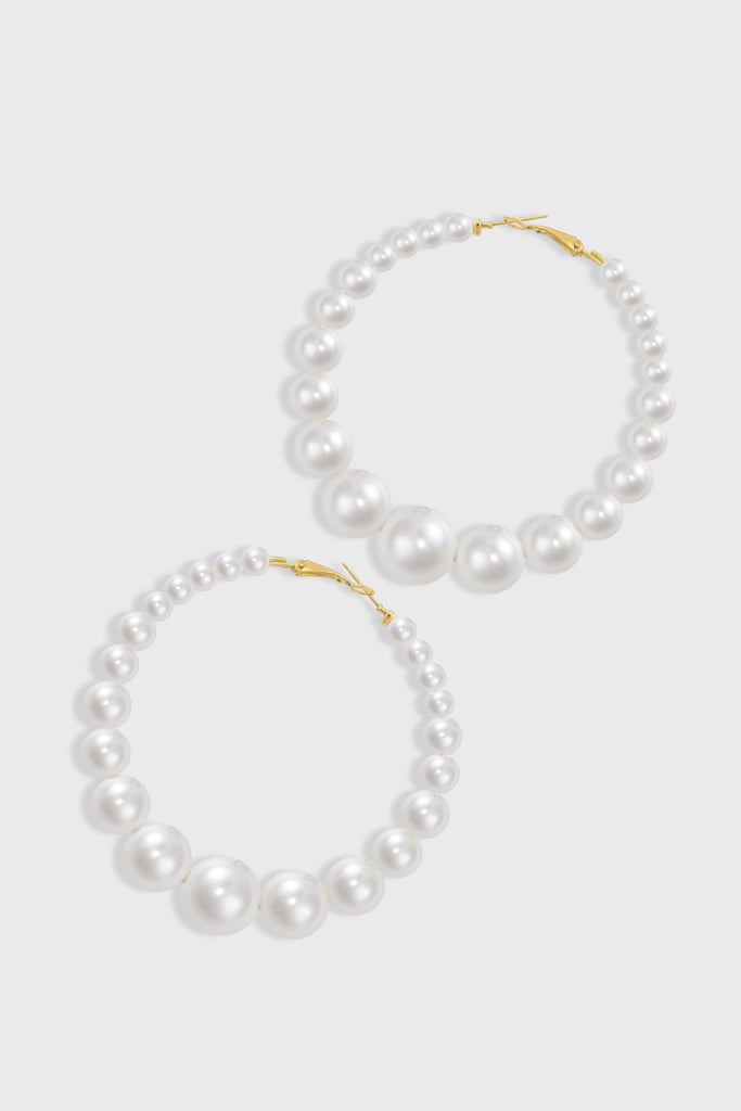 Gorgeous Pearl Hoop Earrings - BABEYOND