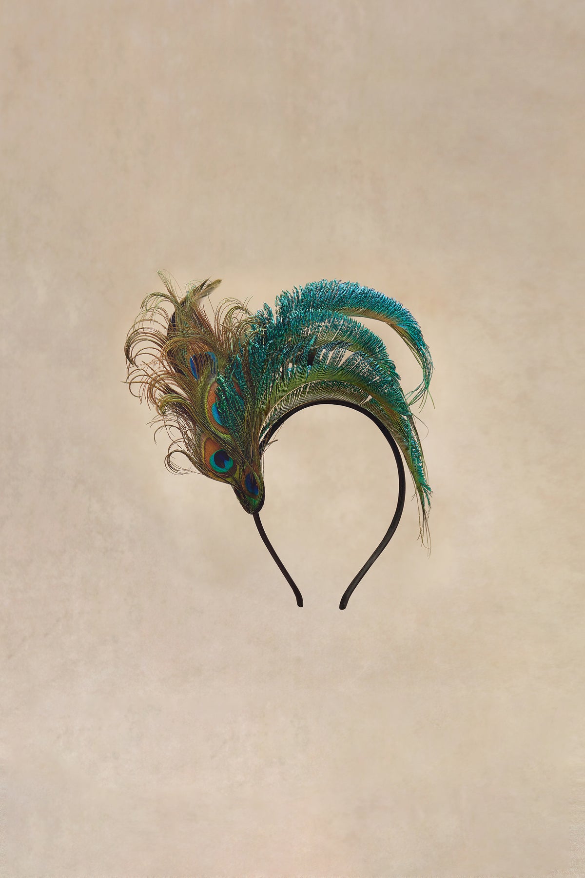 Peacock-Feather-Fascinator-  display picture 1